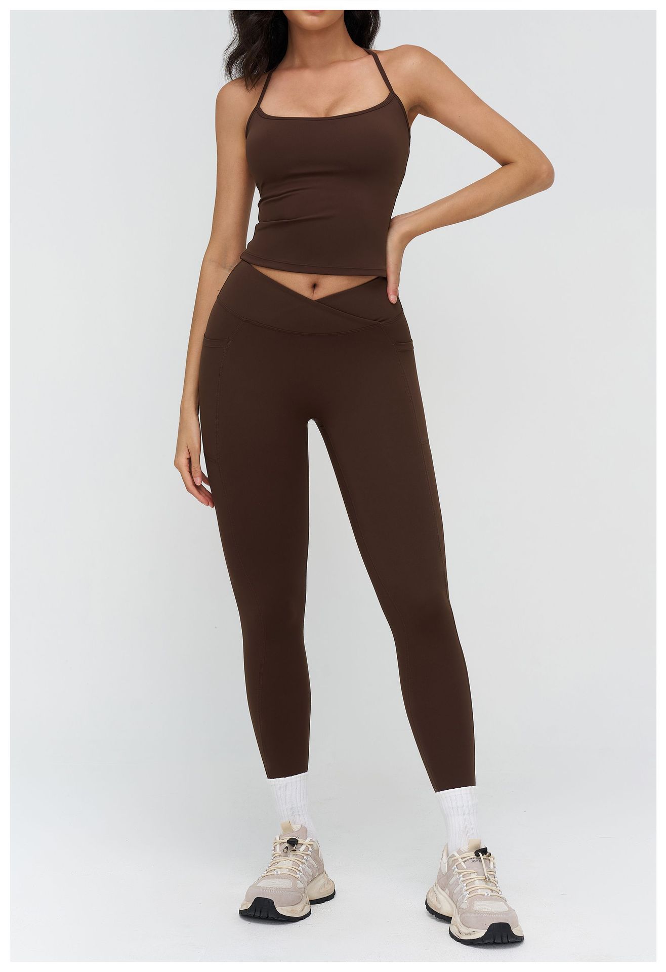 Conjunto deportivo para mujer, ideal para gimnasio, correr y yoga. Conjunto transpirable de 6 piezas para yoga. FGBTZ4518