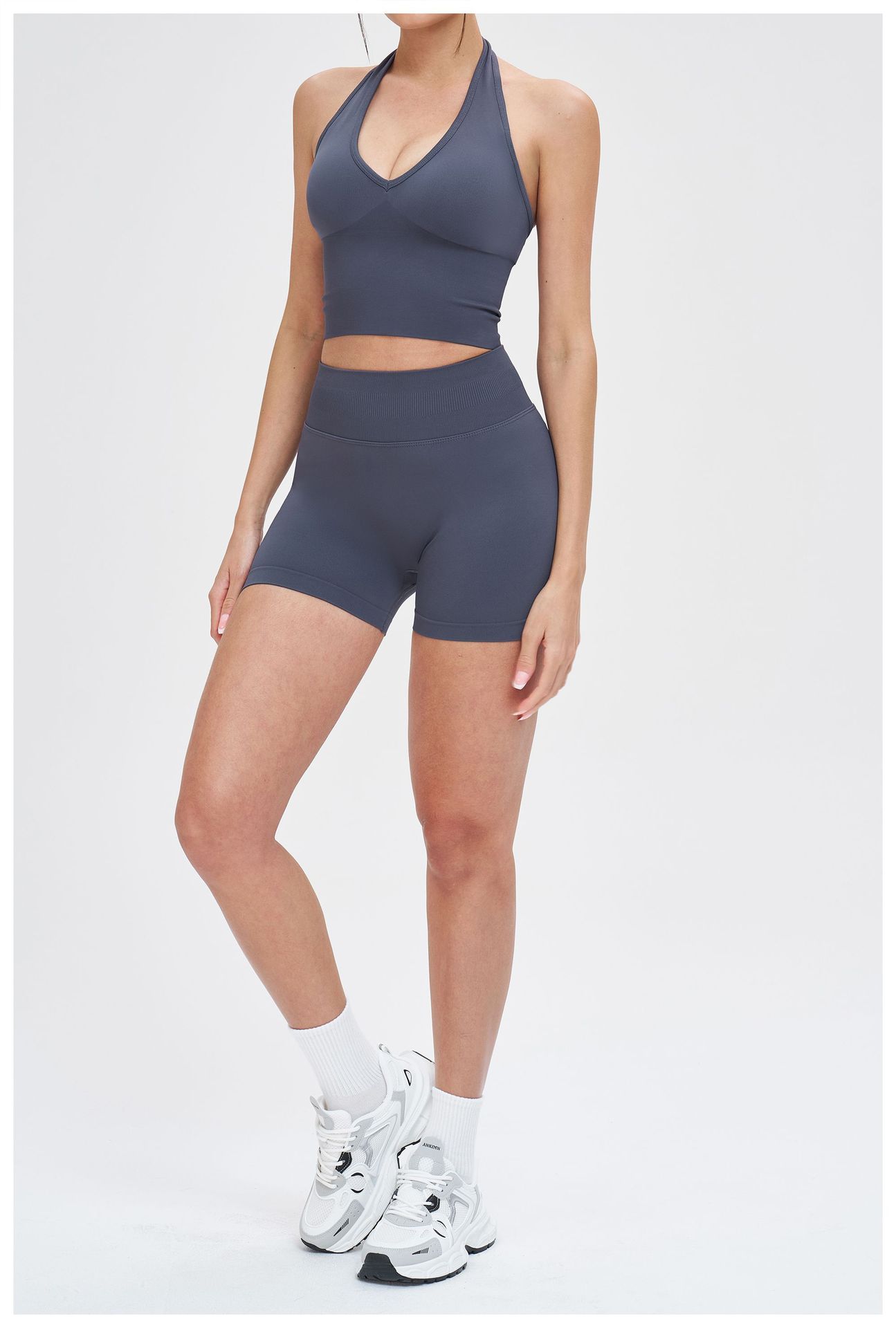Conjunto deportivo de 5 piezas para mujer: ropa deportiva sin costuras de punto, leggings deportivos con efecto push-up para glúteos, ideal para gimnasio, fitness y yoga. FGBTZ5081