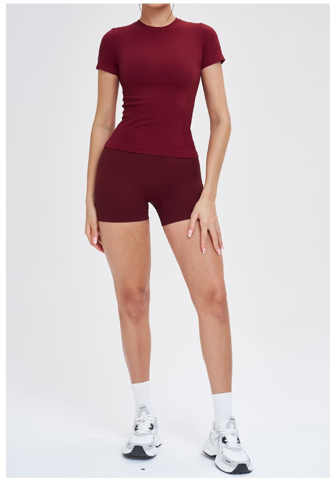 Conjunto deportivo de 5 piezas para mujer: ropa deportiva sin costuras de punto, leggings deportivos con efecto push-up para glúteos, ideal para gimnasio, fitness y yoga. FGBTZ5081