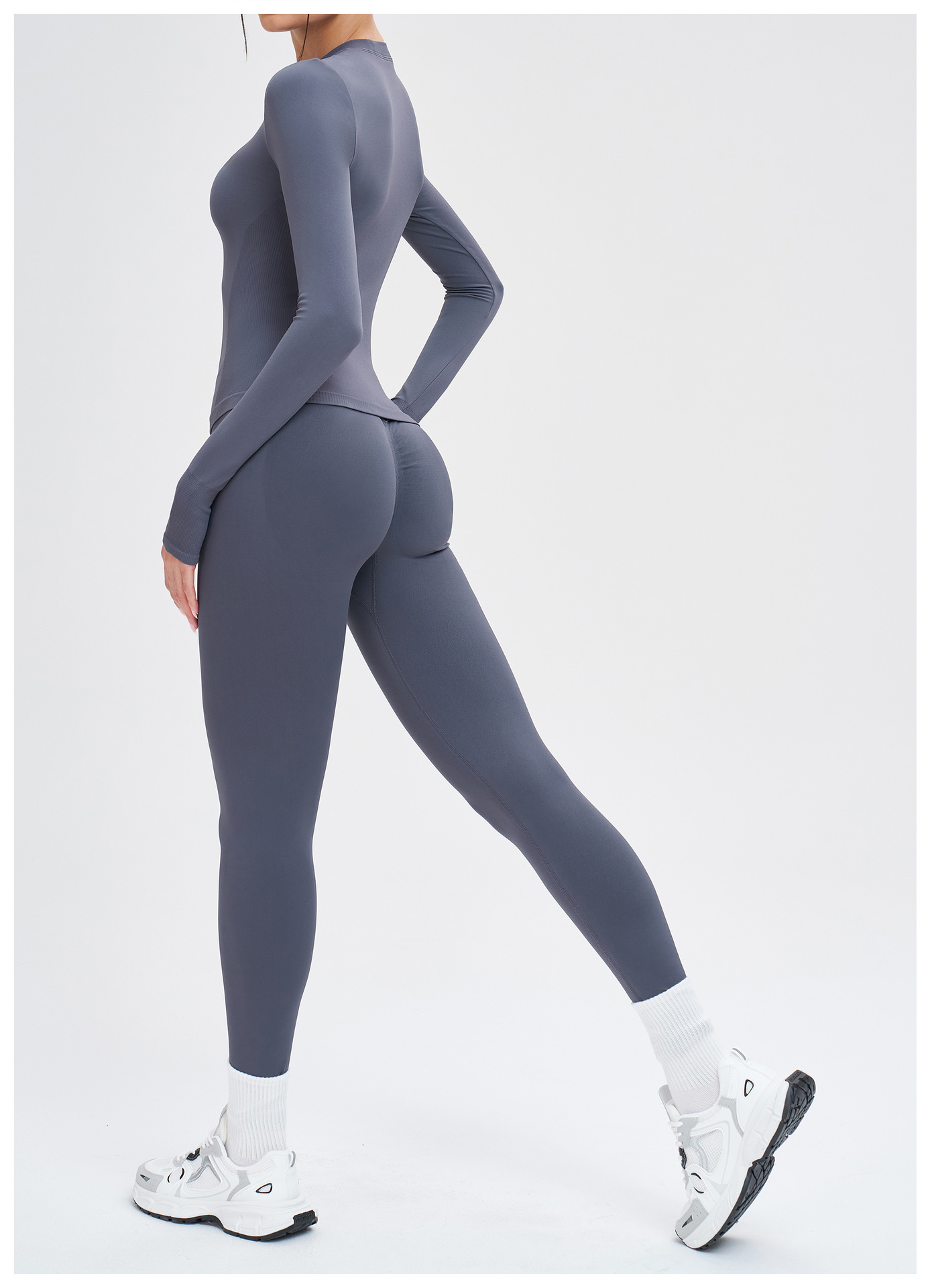 Conjunto deportivo de 5 piezas para mujer: ropa deportiva sin costuras de punto, leggings deportivos con efecto push-up para glúteos, ideal para gimnasio, fitness y yoga. FGBTZ5081