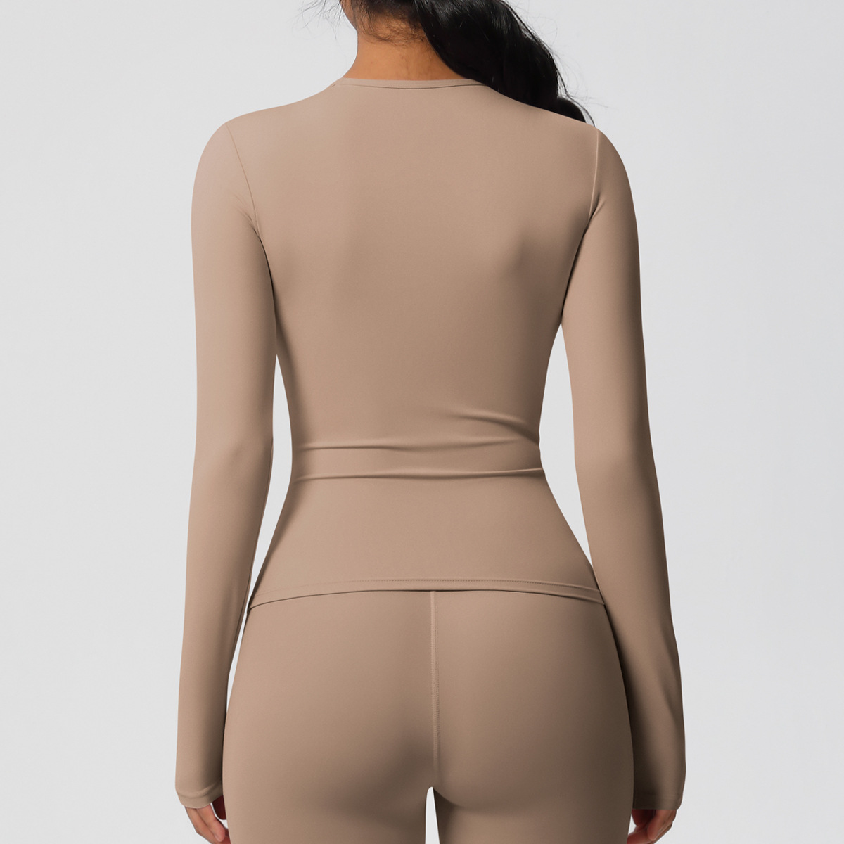 Camiseta de yoga de manga larga para mujer, suave, para gimnasio, FGB7102