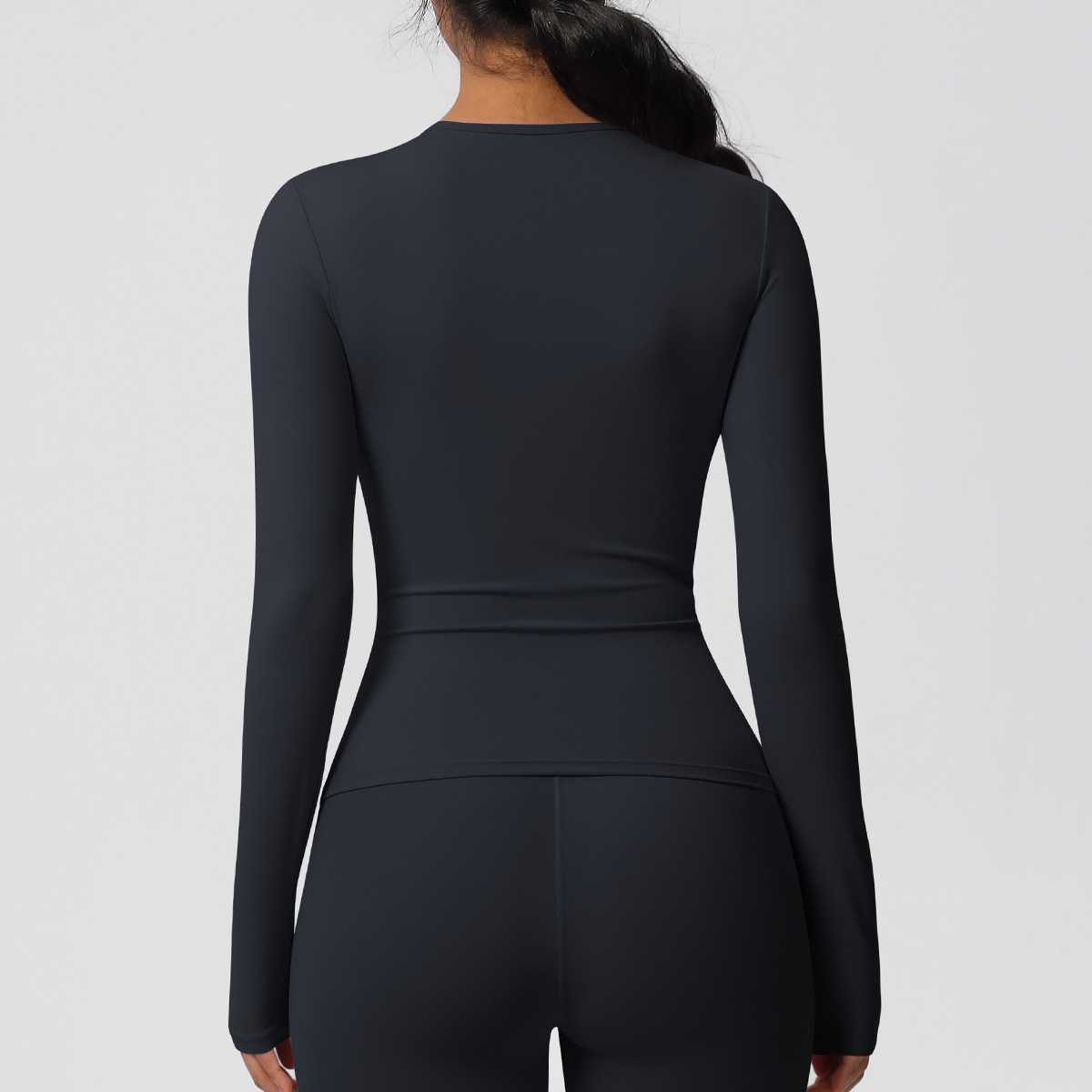 Camiseta de yoga de manga larga para mujer, suave, para gimnasio, FGB7102