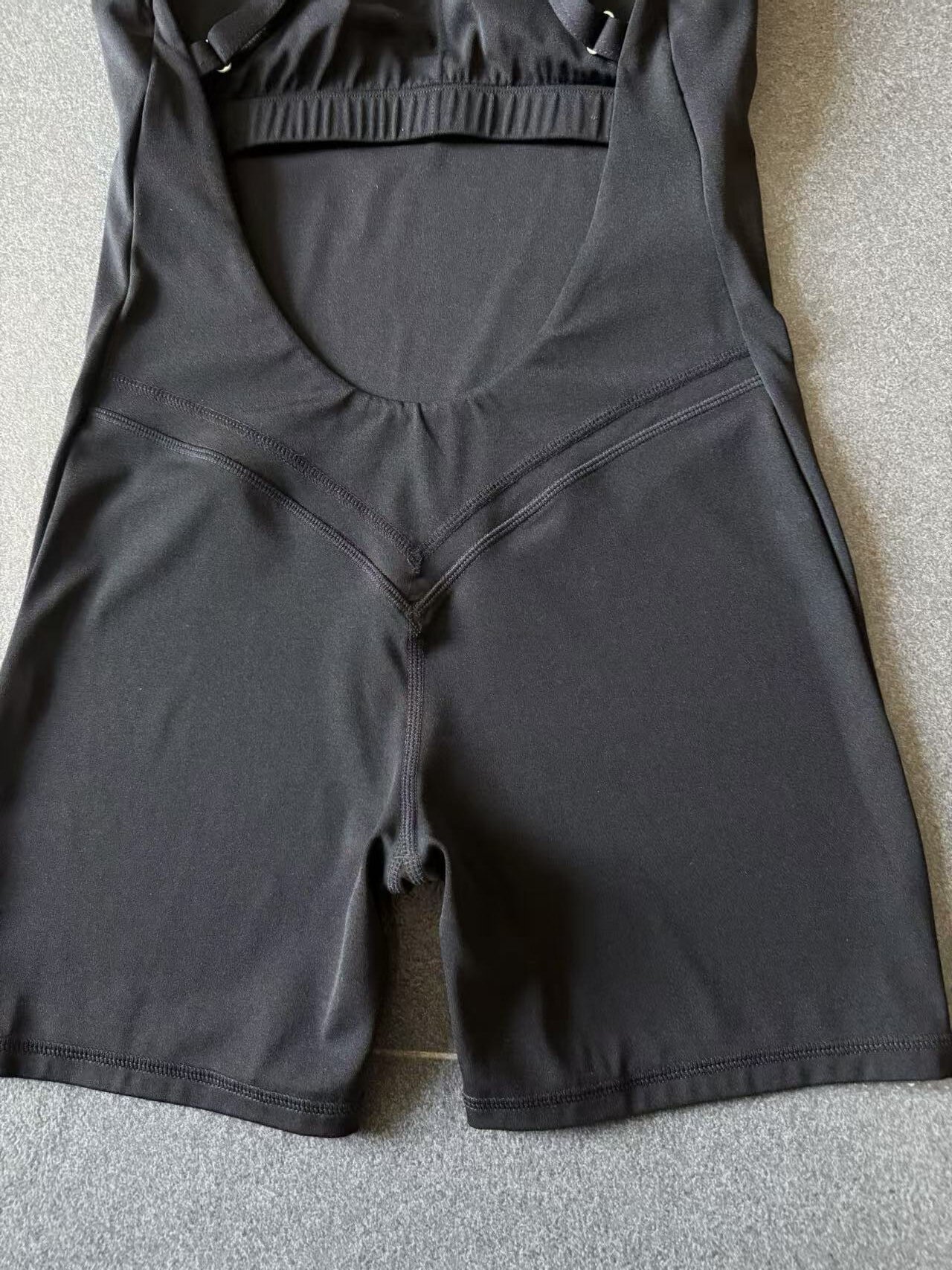 Mono deportivo ajustado sin espalda para mujer, mono de entrenamiento para gimnasio, mono de fitness de una pieza, mono de yoga FGB2533