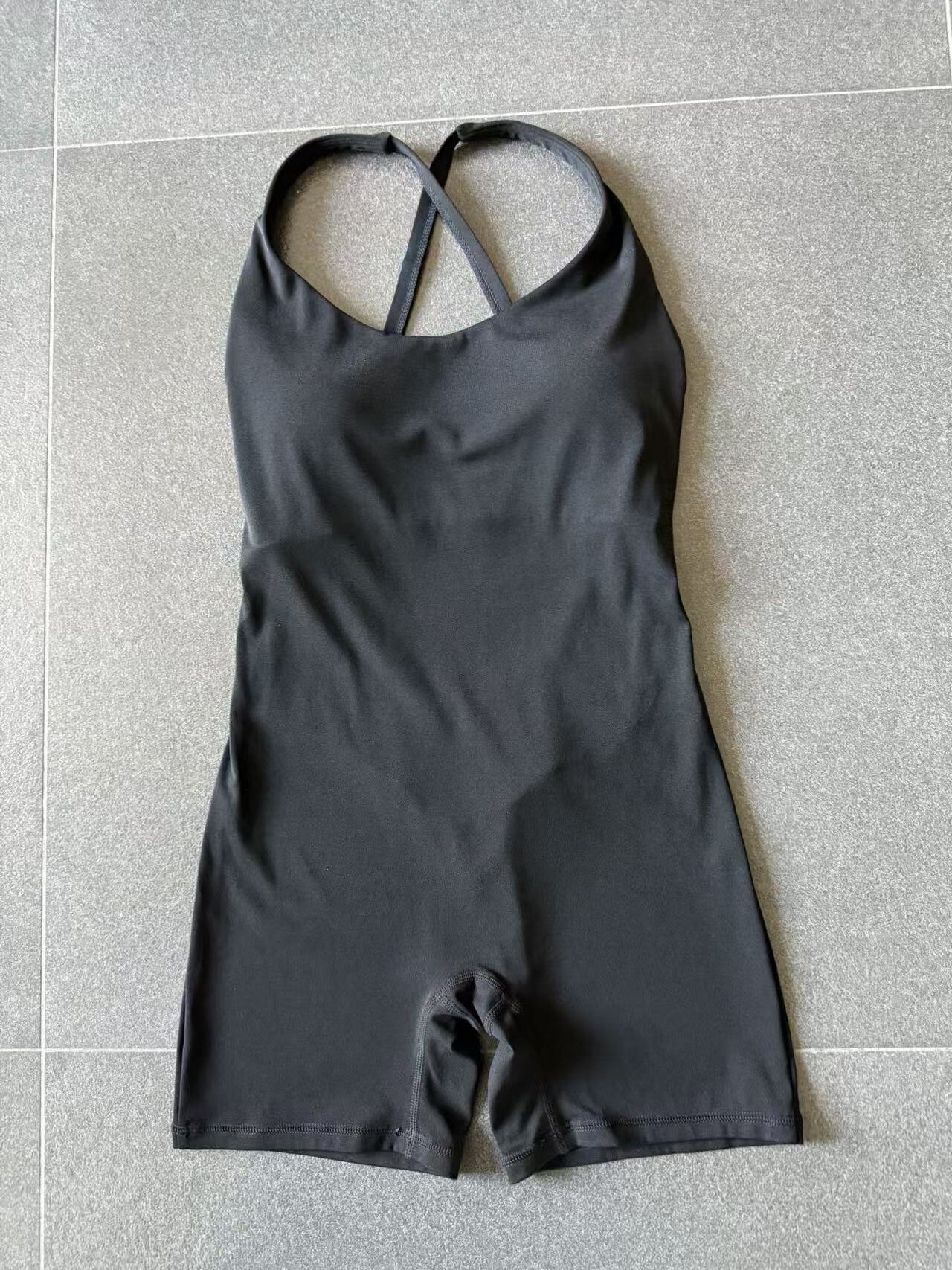 Mono deportivo ajustado sin espalda para mujer, mono de entrenamiento para gimnasio, mono de fitness de una pieza, mono de yoga FGB2533