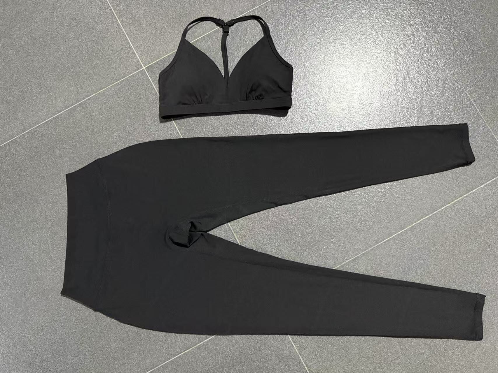 Conjunto de 2 piezas de ropa deportiva para mujer, leggings de gimnasio, sujetador deportivo, ropa de yoga, FGB2713 86600