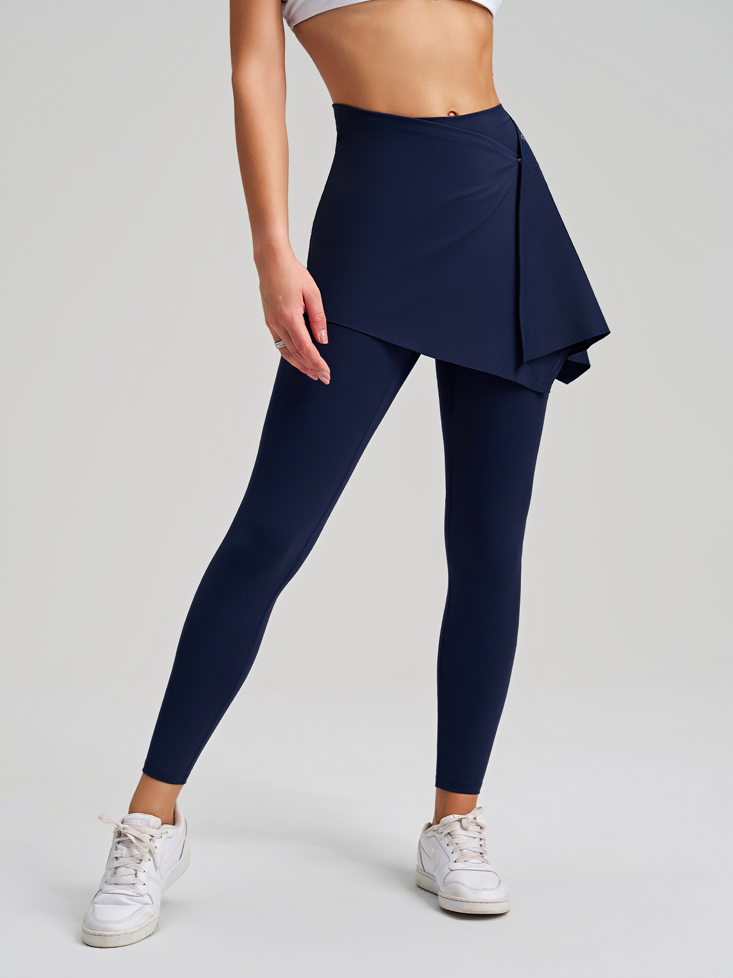 Leggings deportivos de cintura alta para mujer, con cintura elástica y falda desmontable, FGBCK-5101 YPF-5002