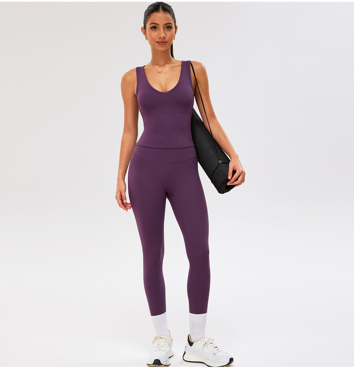 Conjunto de yoga para mujer, ropa deportiva de 3 piezas, top de yoga para gimnasio, conjunto de gimnasio para mujer FGBTM0288Y
