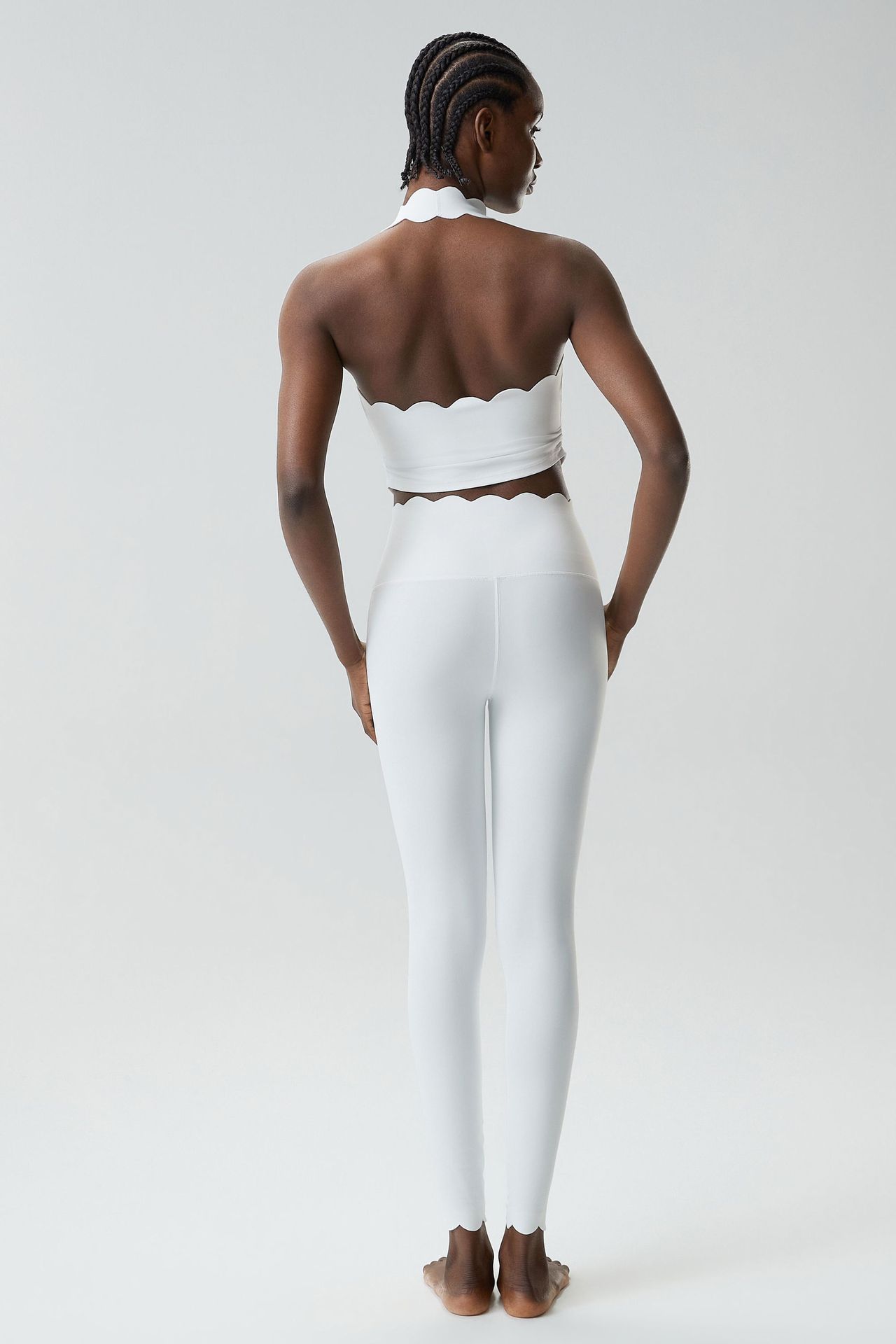 Conjunto de dos piezas de sujetador y leggings de yoga para mujer, ropa deportiva de gimnasio, color sólido, FGBYB611 LP447