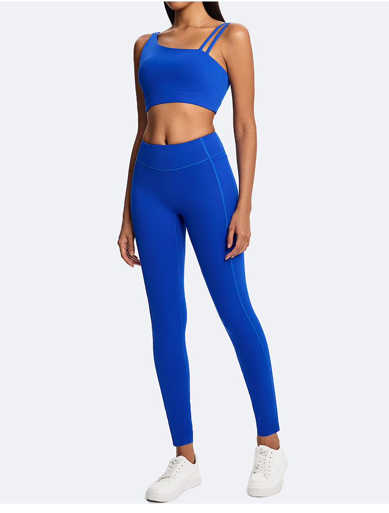 Conjunto de yoga para fitness, gimnasio, sexy, abierto, belleza, espalda, levantamiento de cadera, transpirable, secado rápido, entrenamiento, atletismo, correr, FGBHD255WCB209 HD255WCL008