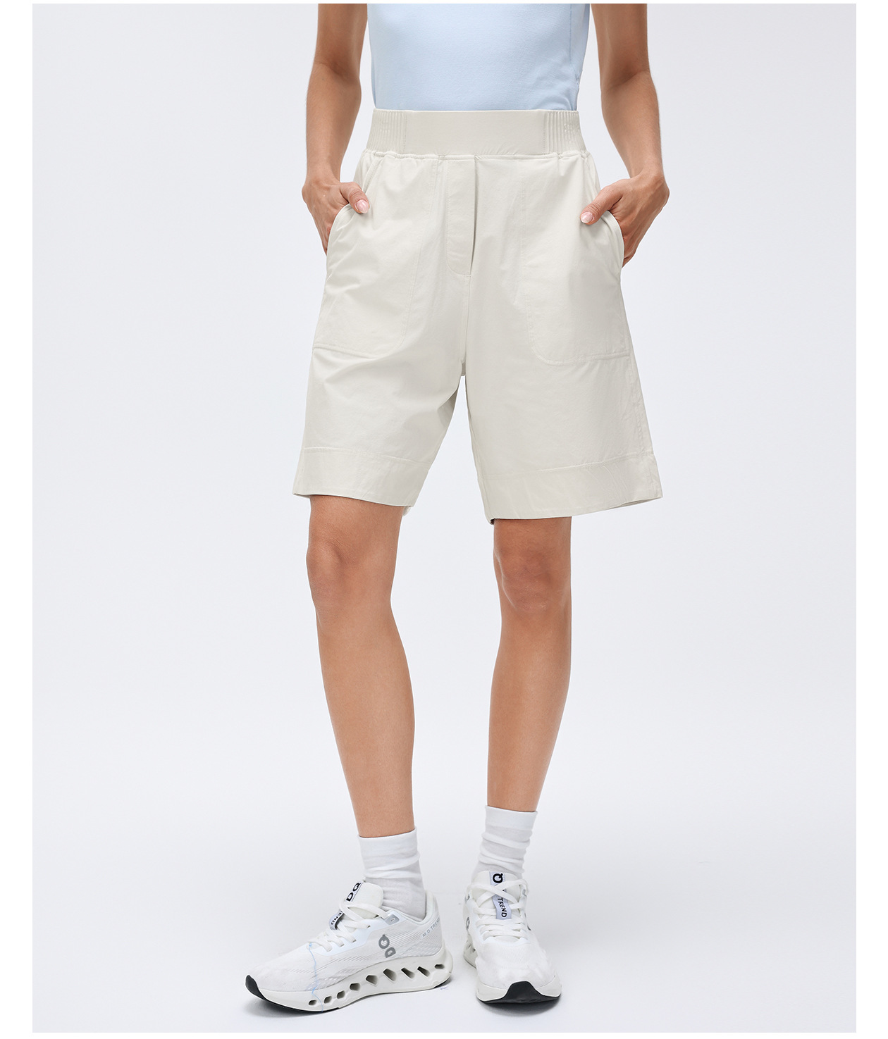 Pantalones cortos deportivos transpirables para mujer, de cinco puntos, de yoga, de secado rápido, para correr al aire libre, fitness, FGBD26068