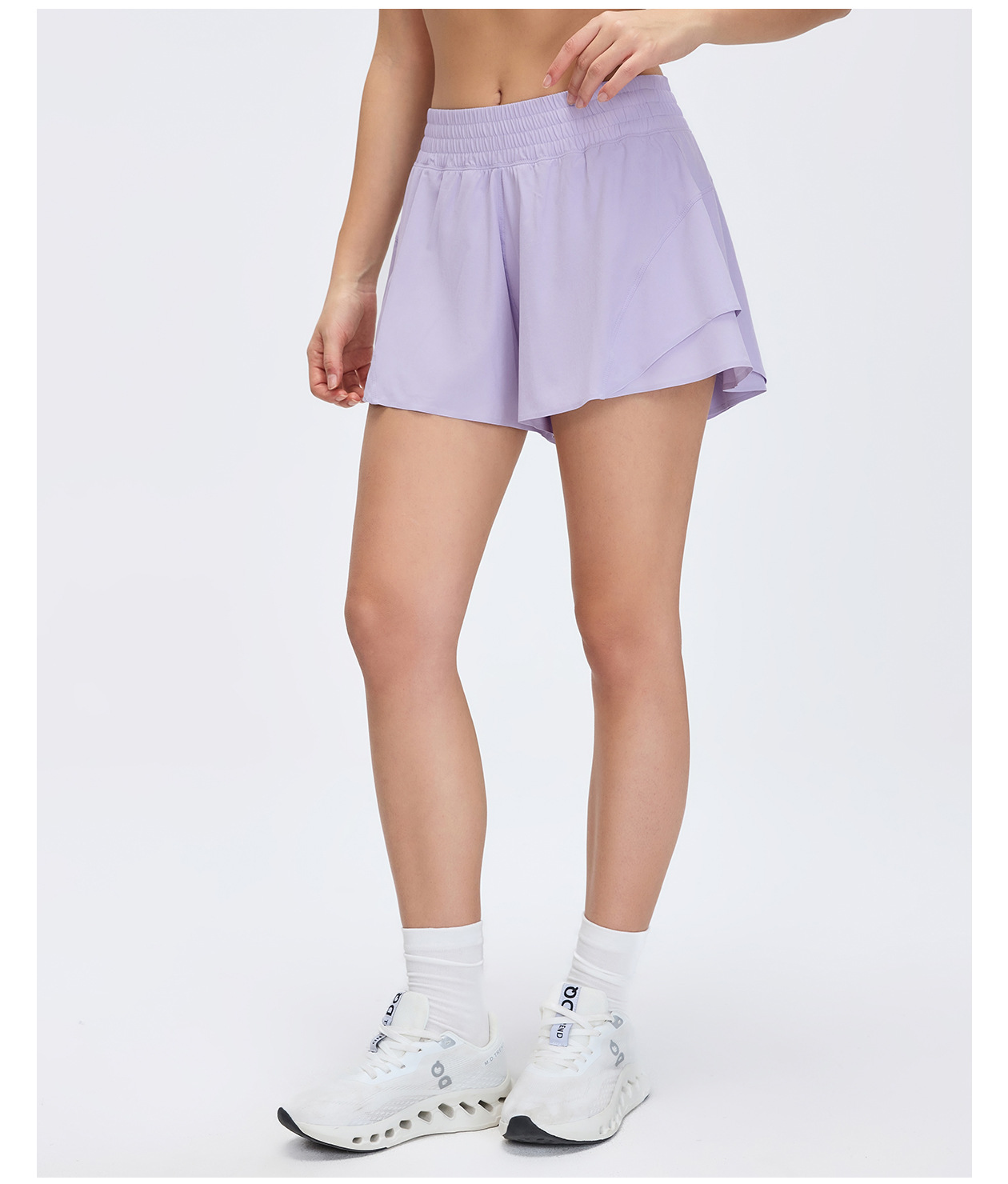 Pantalones cortos de yoga para mujer, de secado rápido, de poliéster, con cintura elástica, para correr y hacer ejercicio, FGBD26011