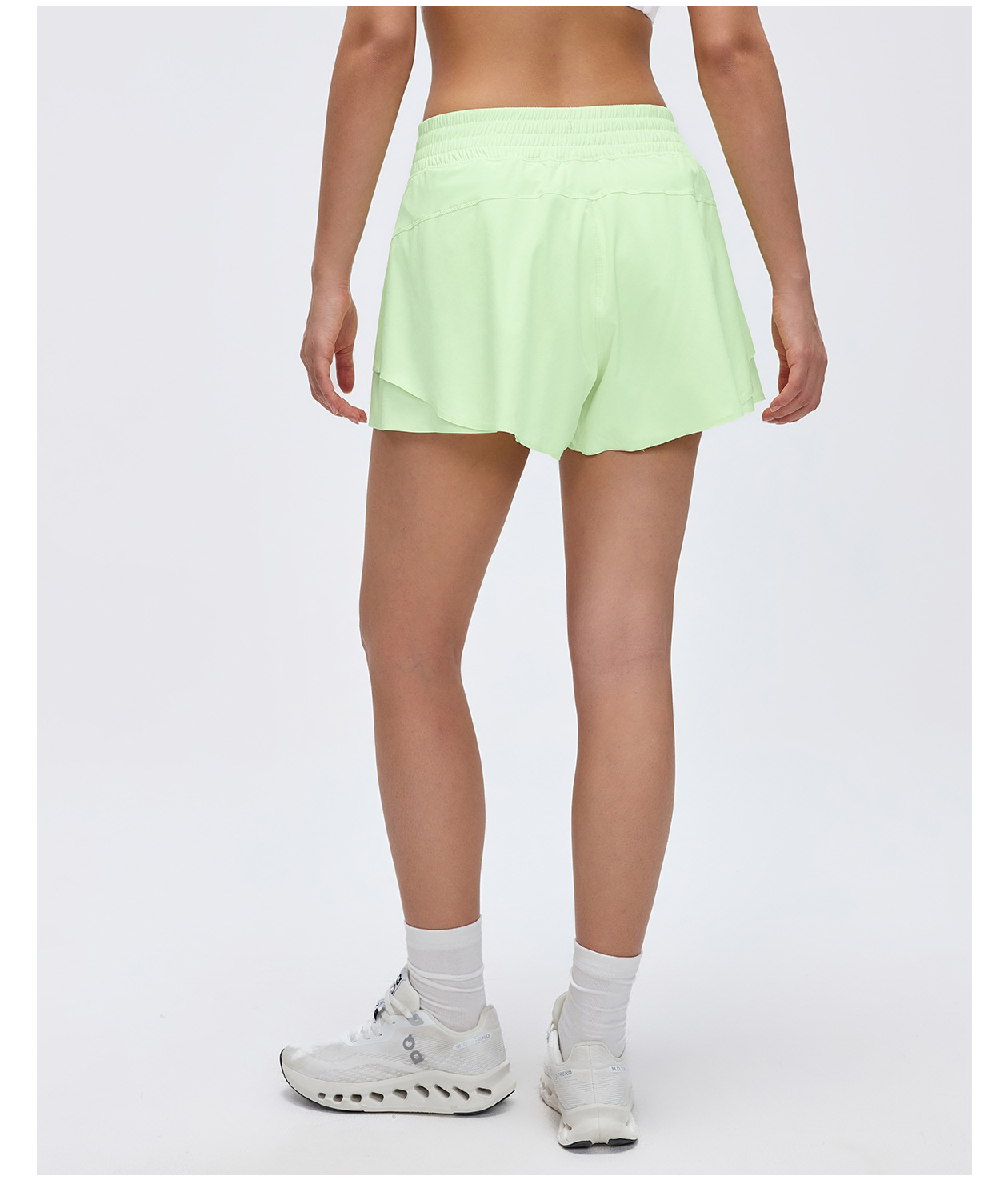 Pantalones cortos de yoga para mujer, de secado rápido, de poliéster, con cintura elástica, para correr y hacer ejercicio, FGBD26011