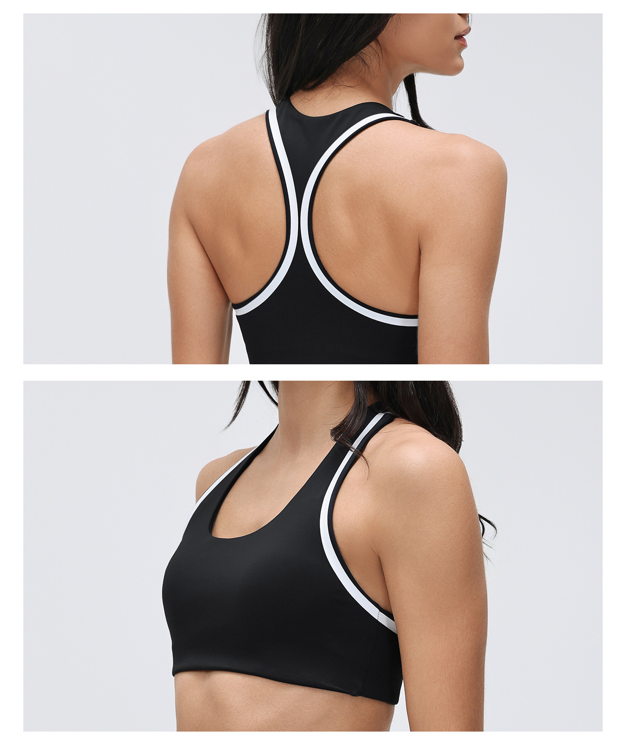 Sujetadores deportivos para mujer: ligeros, transpirables, con espalda descubierta, absorben los impactos y se secan rápidamente. Camisetas de yoga FGBD26038