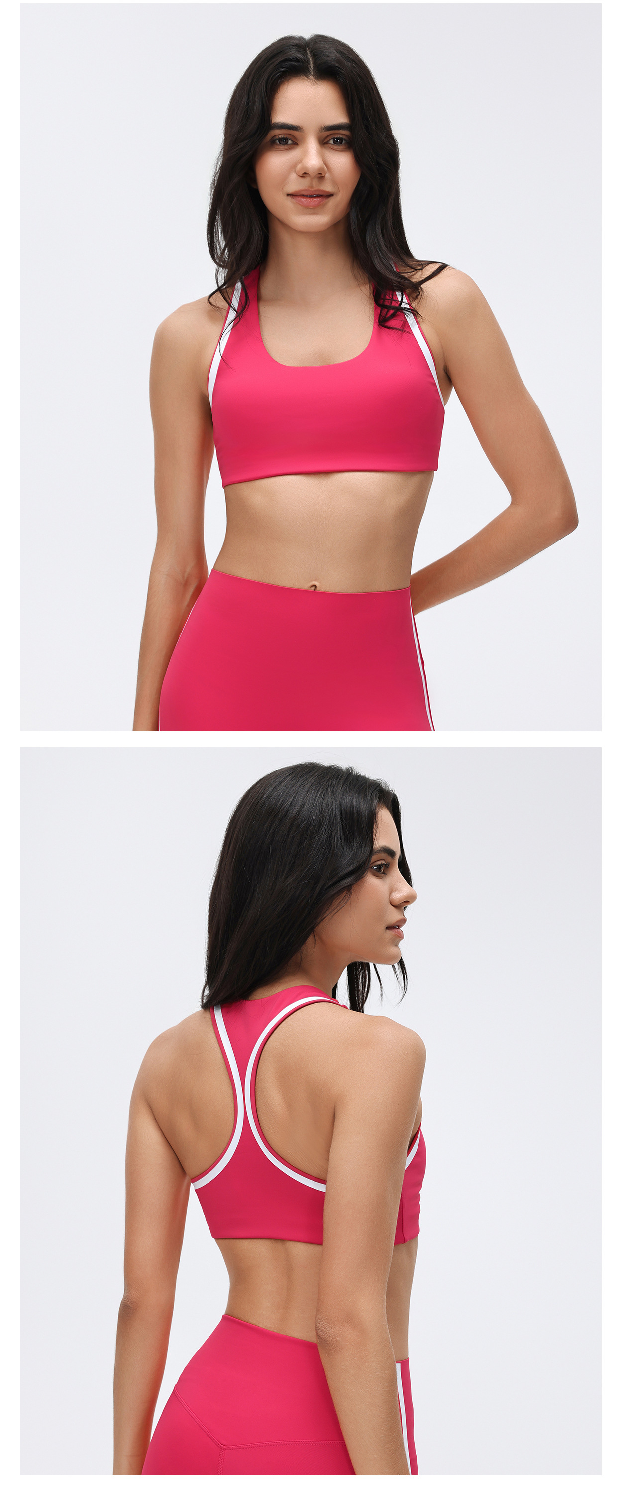 Sujetadores deportivos para mujer: ligeros, transpirables, con espalda descubierta, absorben los impactos y se secan rápidamente. Camisetas de yoga FGBD26038