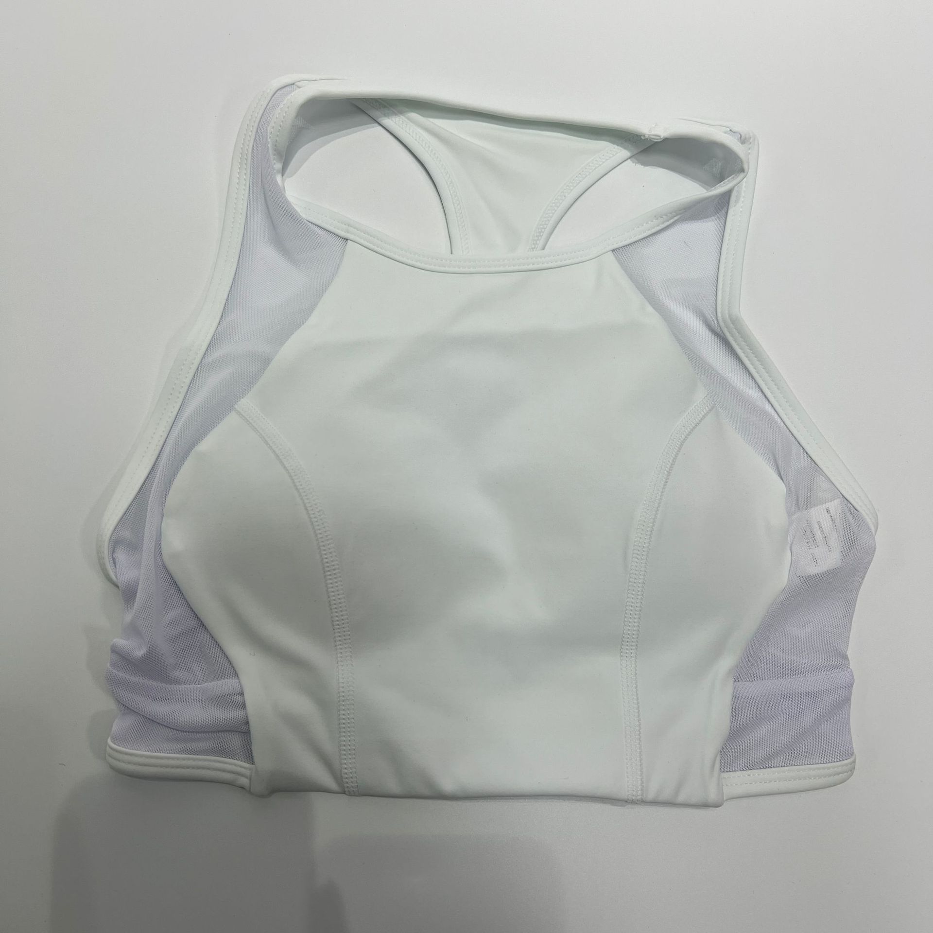 Conjuntos de sujetador deportivo de malla con leggings ajustados para levantar la cadera, pantalones deportivos de fitness y yoga para mujer FGB25126