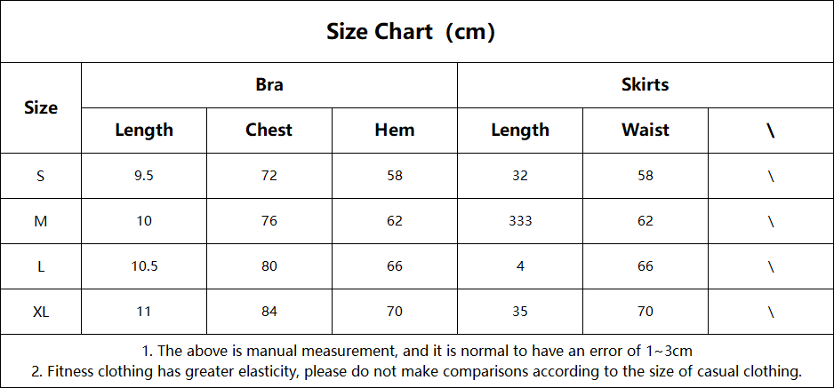 Conjunto de chándal y falda para mujer, ropa deportiva para entrenamiento, gimnasio, 2 piezas, sujetador y falda deportivos, FGB202342