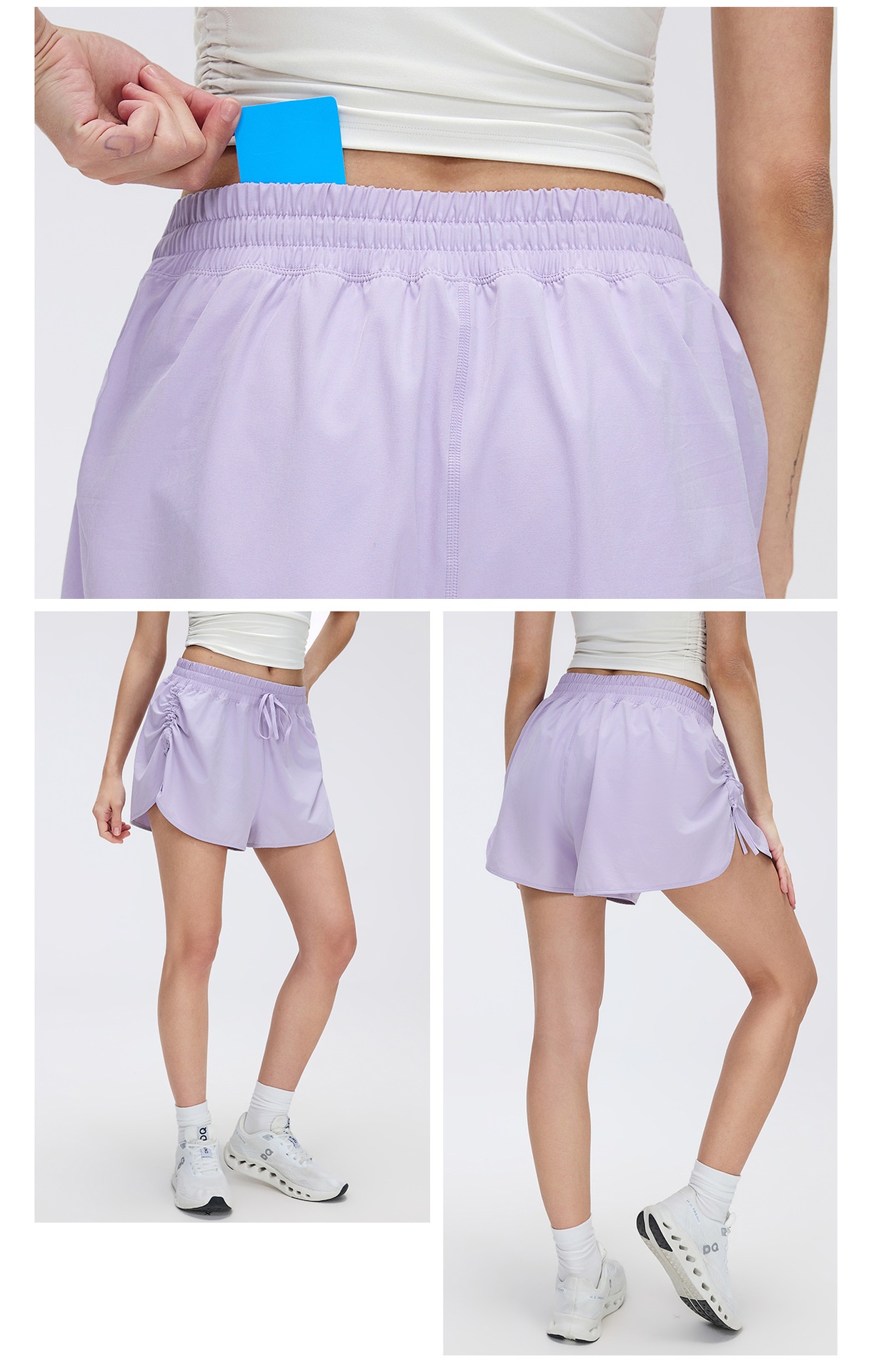 Pantalones cortos deportivos holgados de secado rápido para mujer, para fitness, yoga, running, verano, FGBD26069