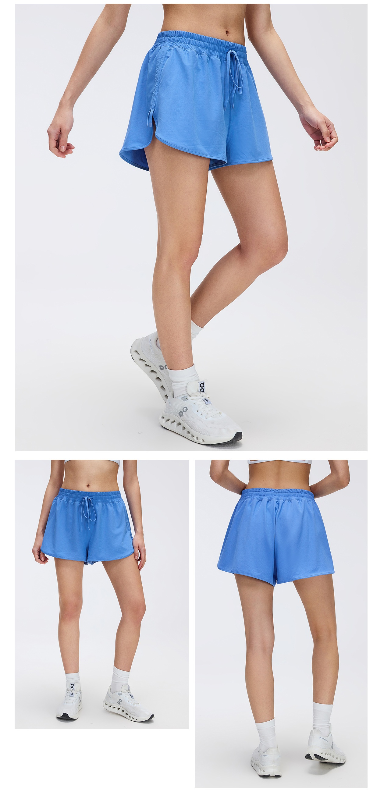 Pantalones cortos deportivos holgados de secado rápido para mujer, para fitness, yoga, running, verano, FGBD26069