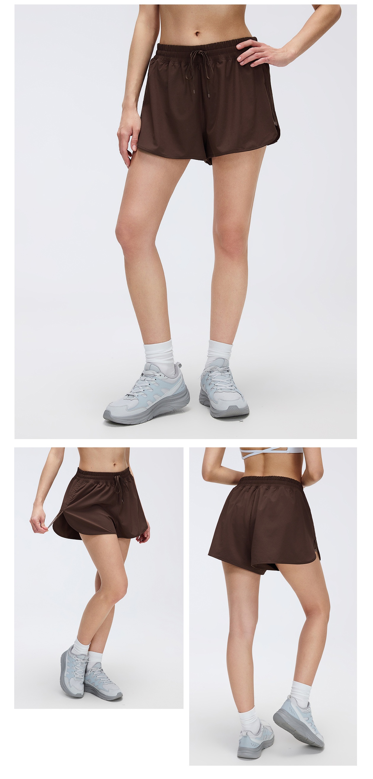 Pantalones cortos deportivos holgados de secado rápido para mujer, para fitness, yoga, running, verano, FGBD26069