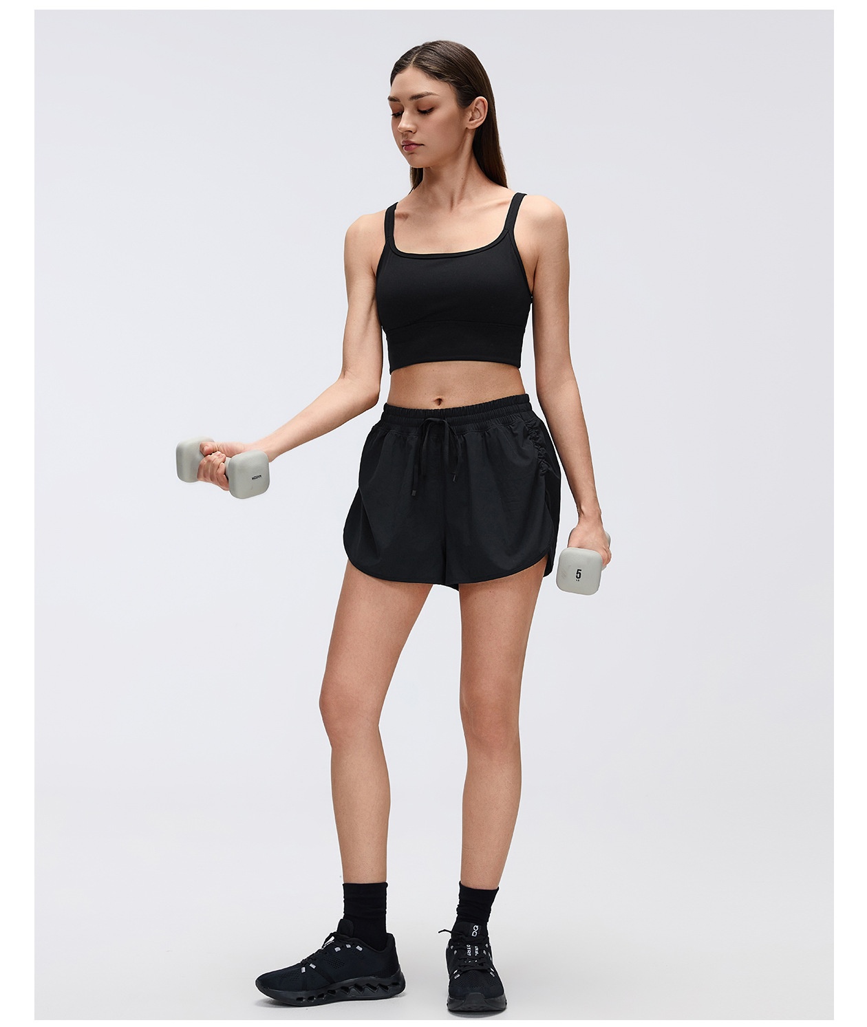 Pantalones cortos deportivos holgados de secado rápido para mujer, para fitness, yoga, running, verano, FGBD26069