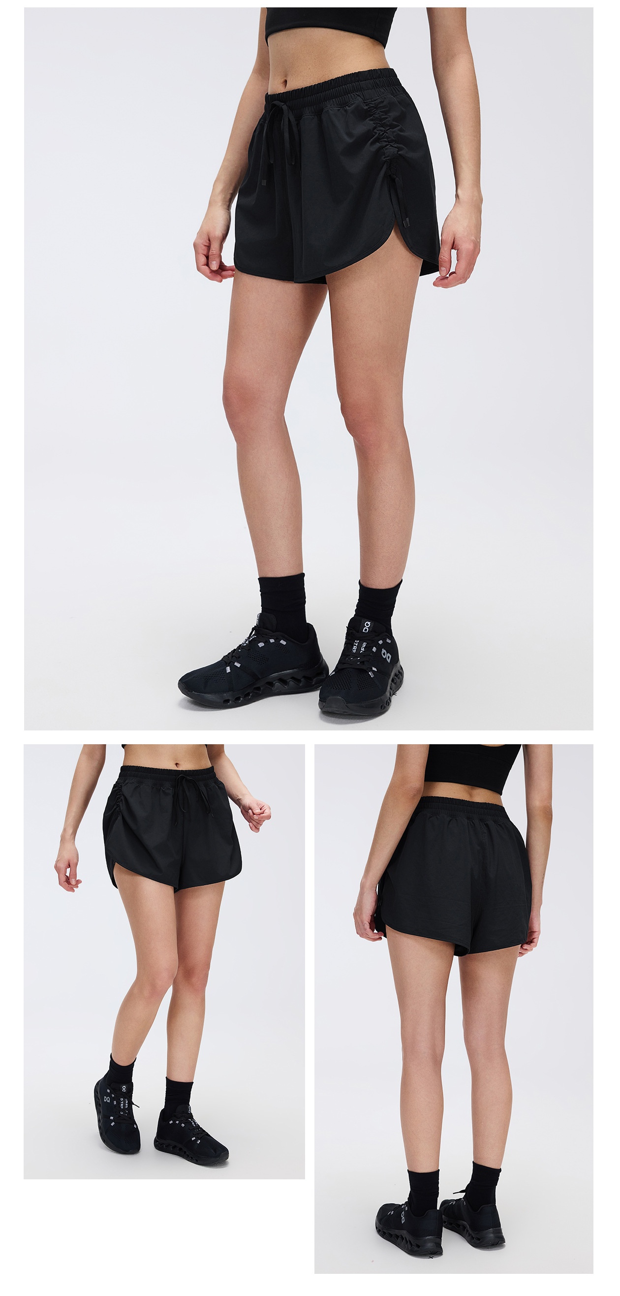 Pantalones cortos deportivos holgados de secado rápido para mujer, para fitness, yoga, running, verano, FGBD26069