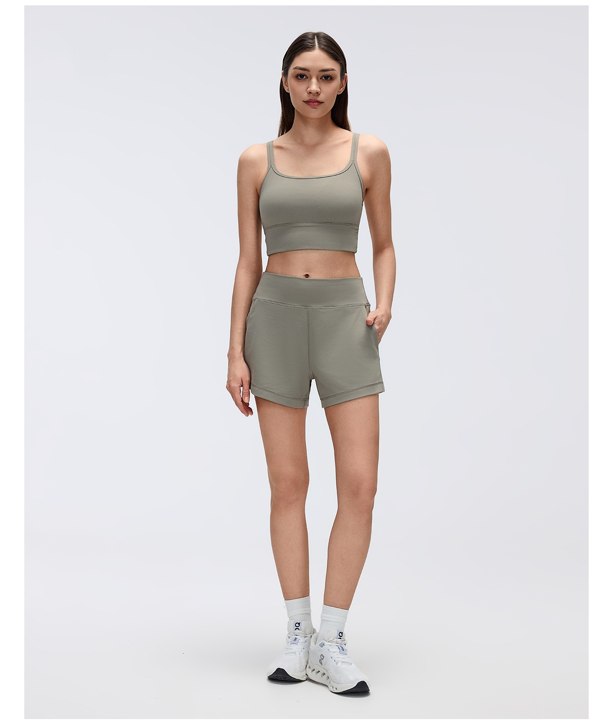 Pantalones cortos de yoga para mujer, ligeros, deportivos, para correr al aire libre, de nailon y licra, FGBD26076