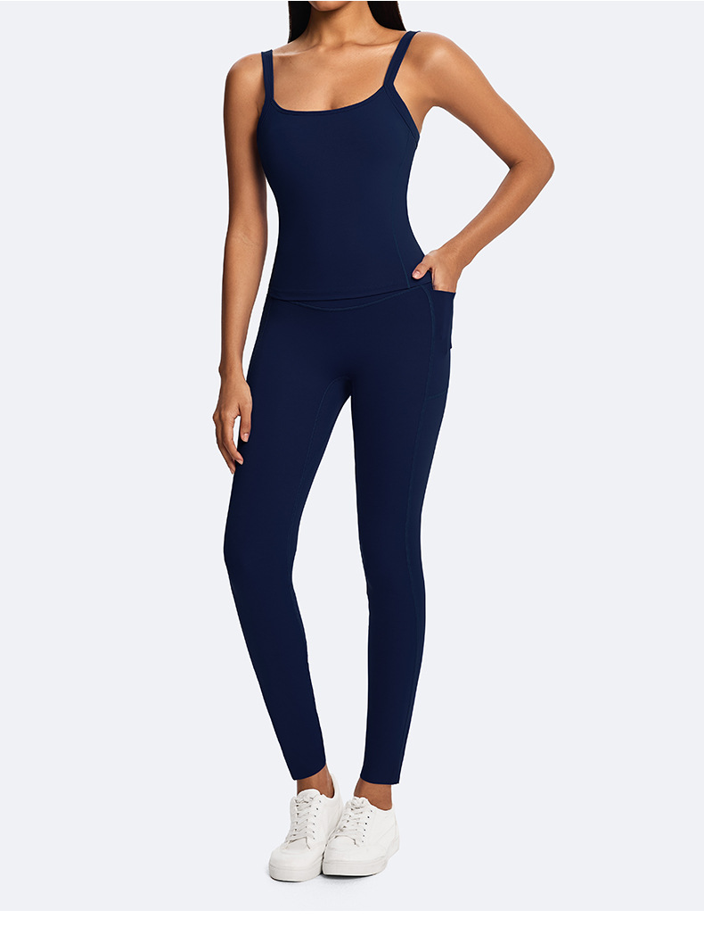 Conjunto de 2 piezas de mallas deportivas y leggings de tejido reciclado para mujer FGBHD255WCB302 HD255WCL008