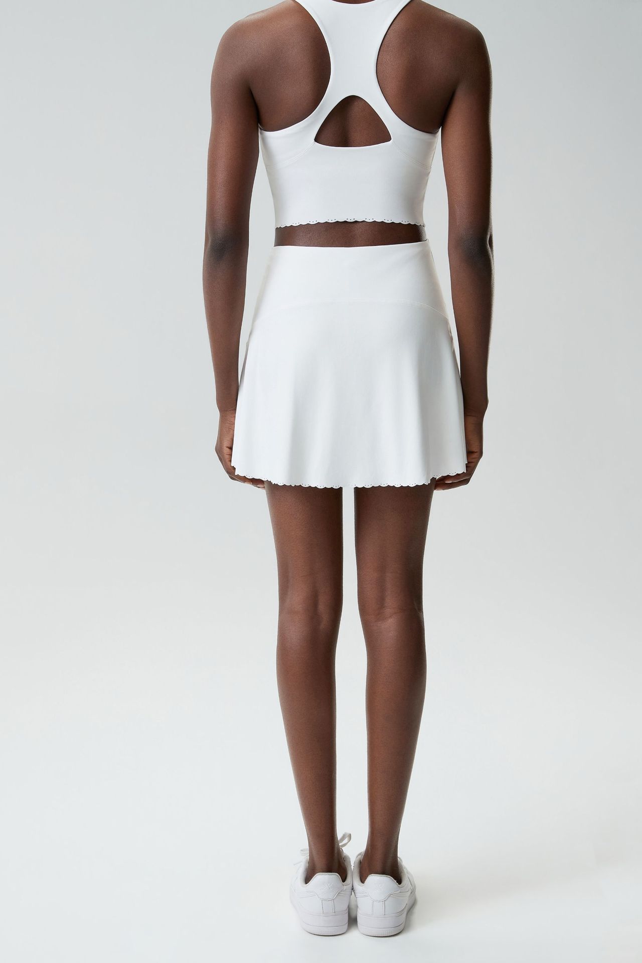 Conjunto deportivo de dos piezas para mujer, sujetador y falda para entrenamiento de yoga, FGBYB607 SP622