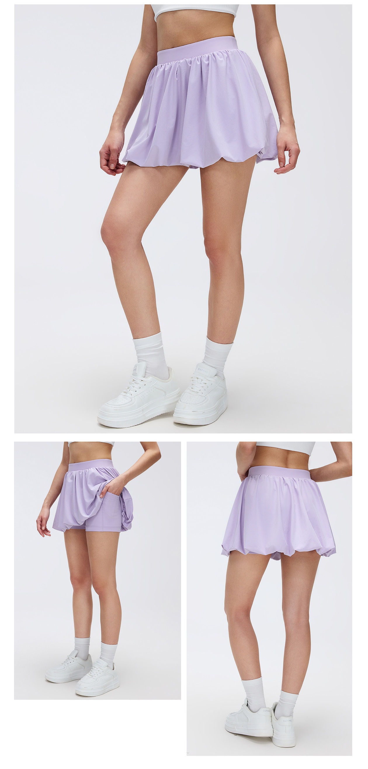 Falda deportiva de tenis para mujer, de cintura media, de secado rápido, con bolsillo, FGBD26049