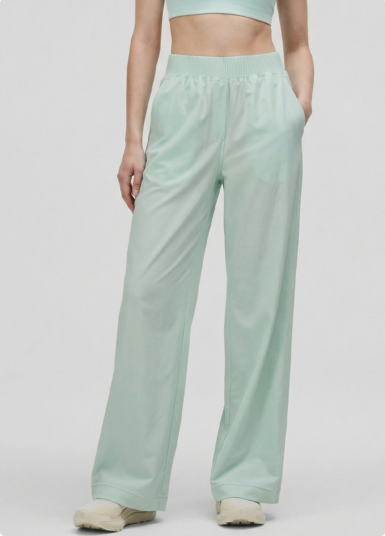 Pantalones de yoga de cintura alta para mujer, de pierna ancha, para actividades al aire libre, pilates y gimnasio, FGBDWL116130