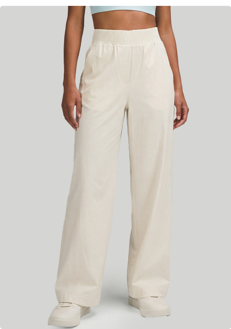 Pantalones de yoga de cintura alta para mujer, de pierna ancha, para actividades al aire libre, pilates y gimnasio, FGBDWL116130