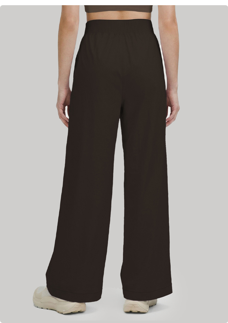 Pantalones de yoga de cintura alta para mujer, de pierna ancha, para actividades al aire libre, pilates y gimnasio, FGBDWL116130