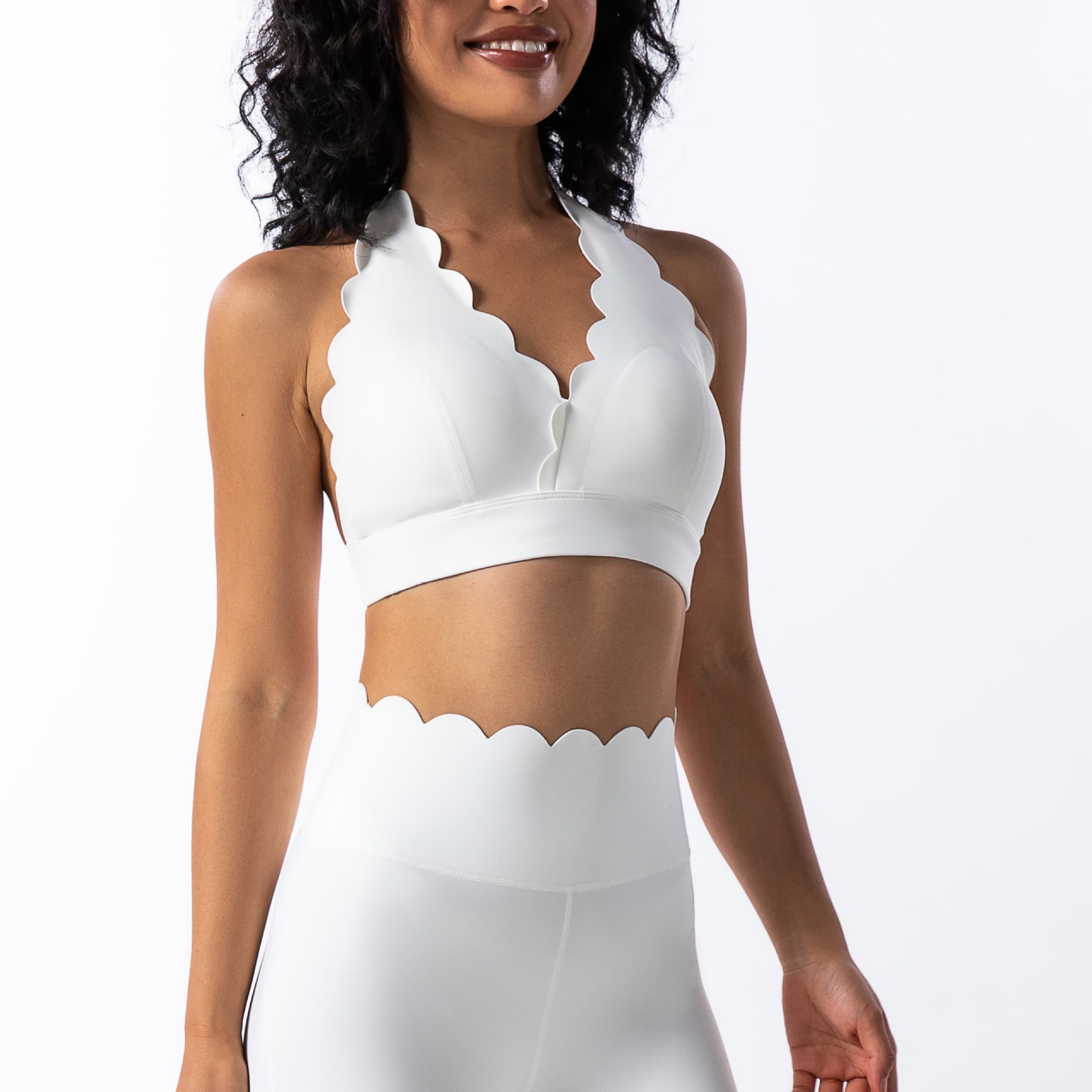 Conjunto deportivo de 3 piezas para mujer, sin espalda, transpirable y de alta elasticidad, para yoga, FGB8803