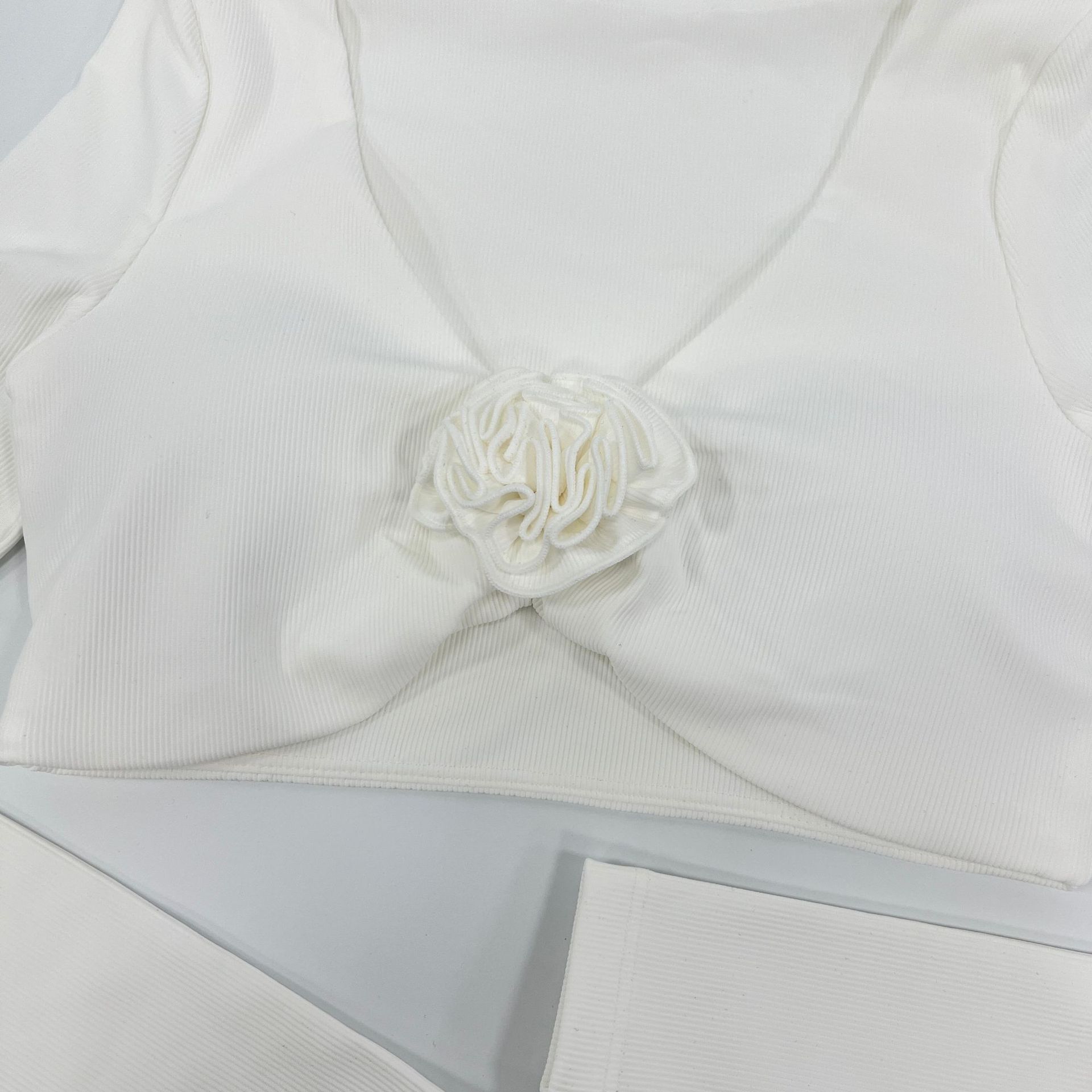 Conjunto de leggings y top corto para mujer, transpirable y elástico, para entrenamiento de yoga, FGB7704