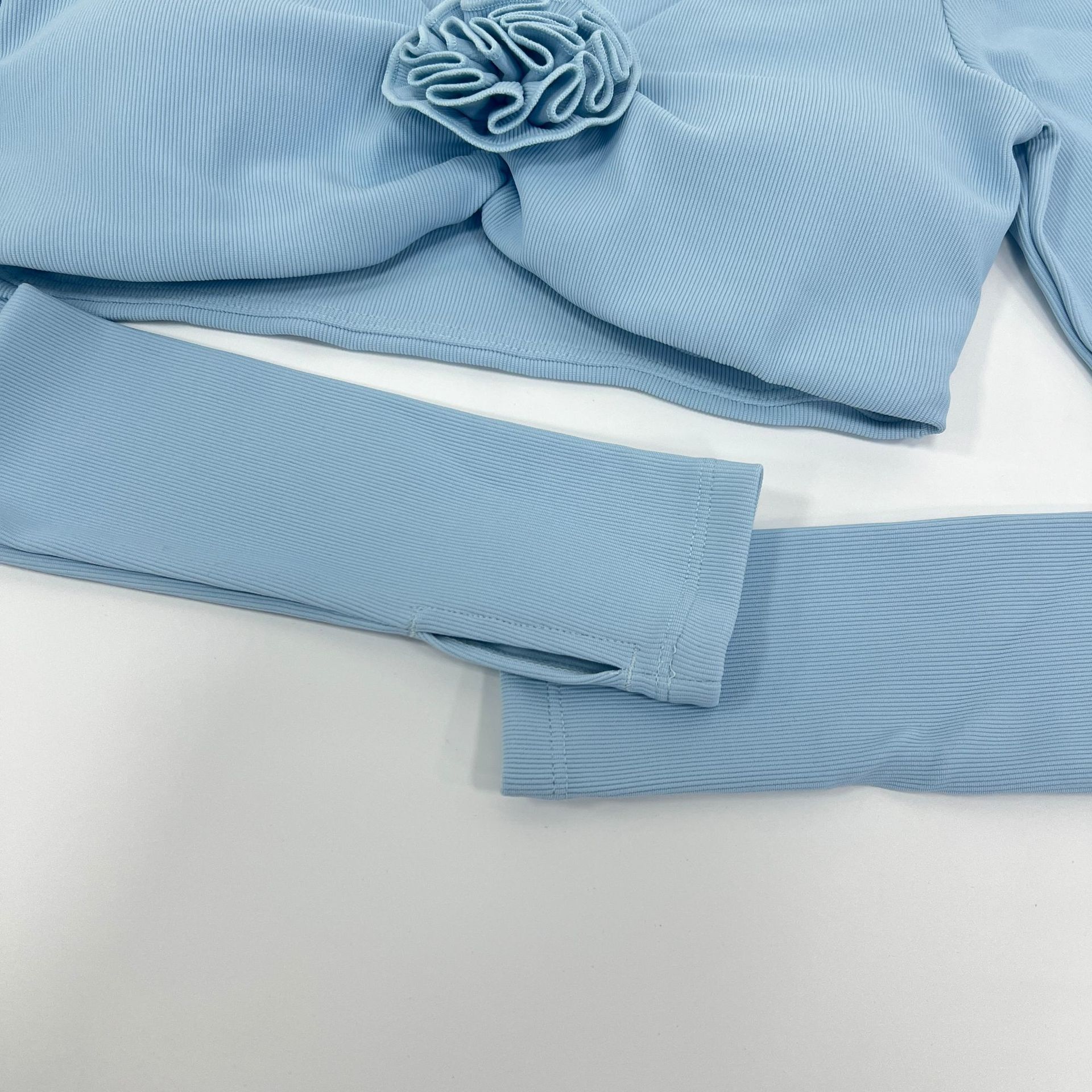 Conjunto de leggings y top corto para mujer, transpirable y elástico, para entrenamiento de yoga, FGB7704