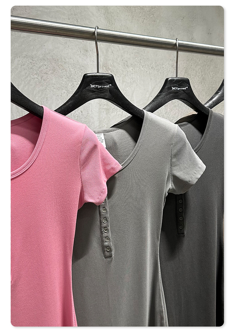 Mono deportivo de baile y fitness de alta elasticidad para mujer, nuevo mono corto ajustado de color liso FGBN2732