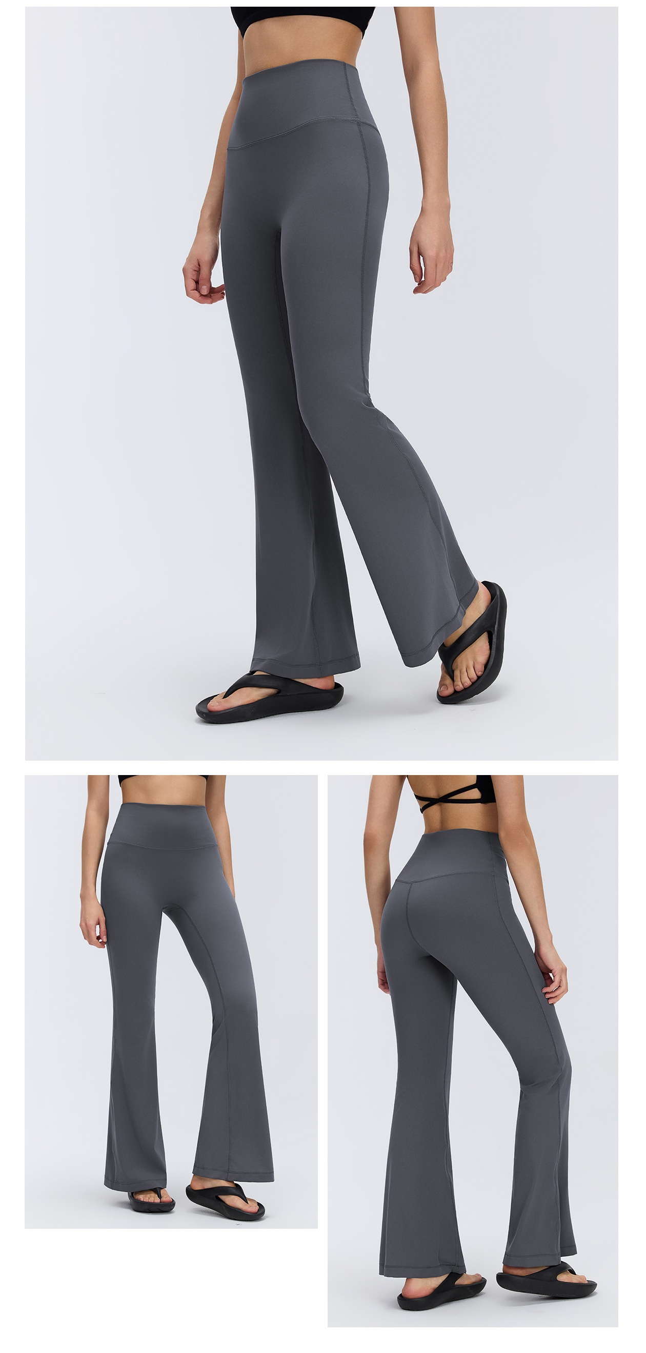 Nuevos pantalones de yoga acampanados para mujer, pantalones de yoga de cintura alta para fitness, pantalones de yoga ajustados de uso casual FGBD26017