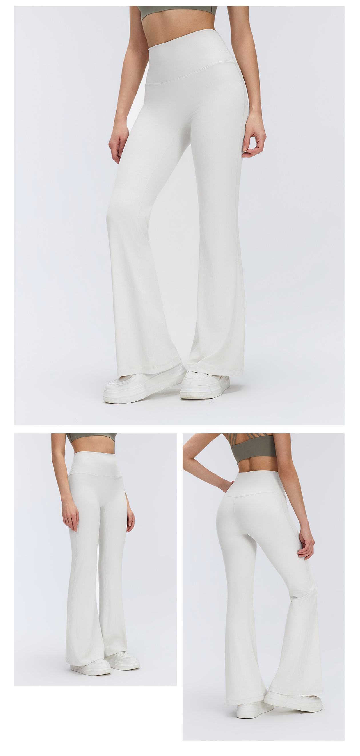 Nuevos pantalones de yoga acampanados para mujer, pantalones de yoga de cintura alta para fitness, pantalones de yoga ajustados de uso casual FGBD26017