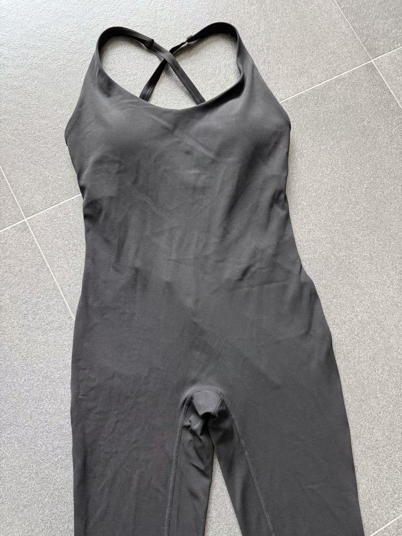 Mono deportivo de una pieza de secado rápido para mujer, ideal para gimnasio, yoga, fitness, sin mangas y con la espalda descubierta (FGB12150).