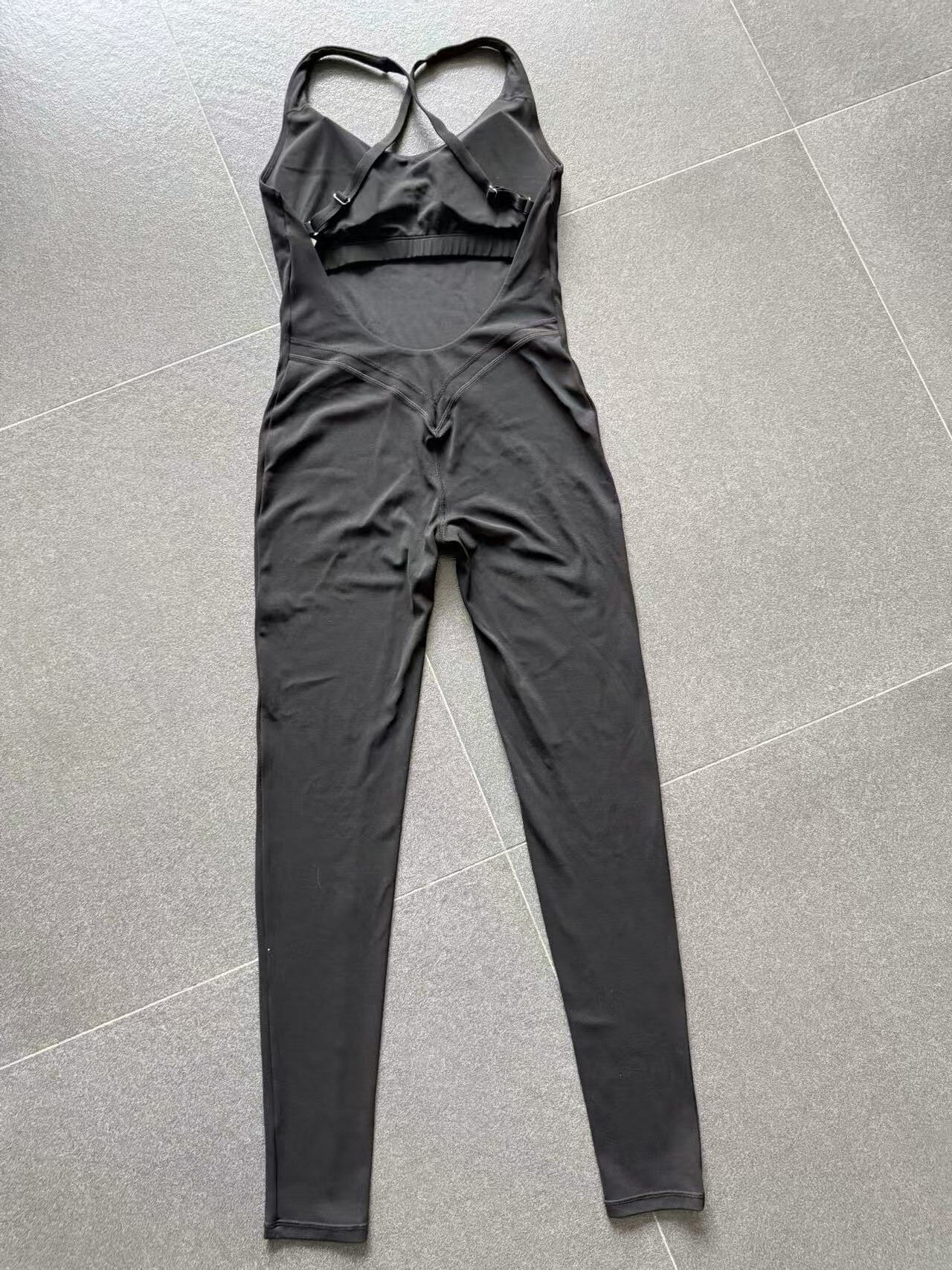 Mono deportivo de una pieza de secado rápido para mujer, ideal para gimnasio, yoga, fitness, sin mangas y con la espalda descubierta (FGB12150).