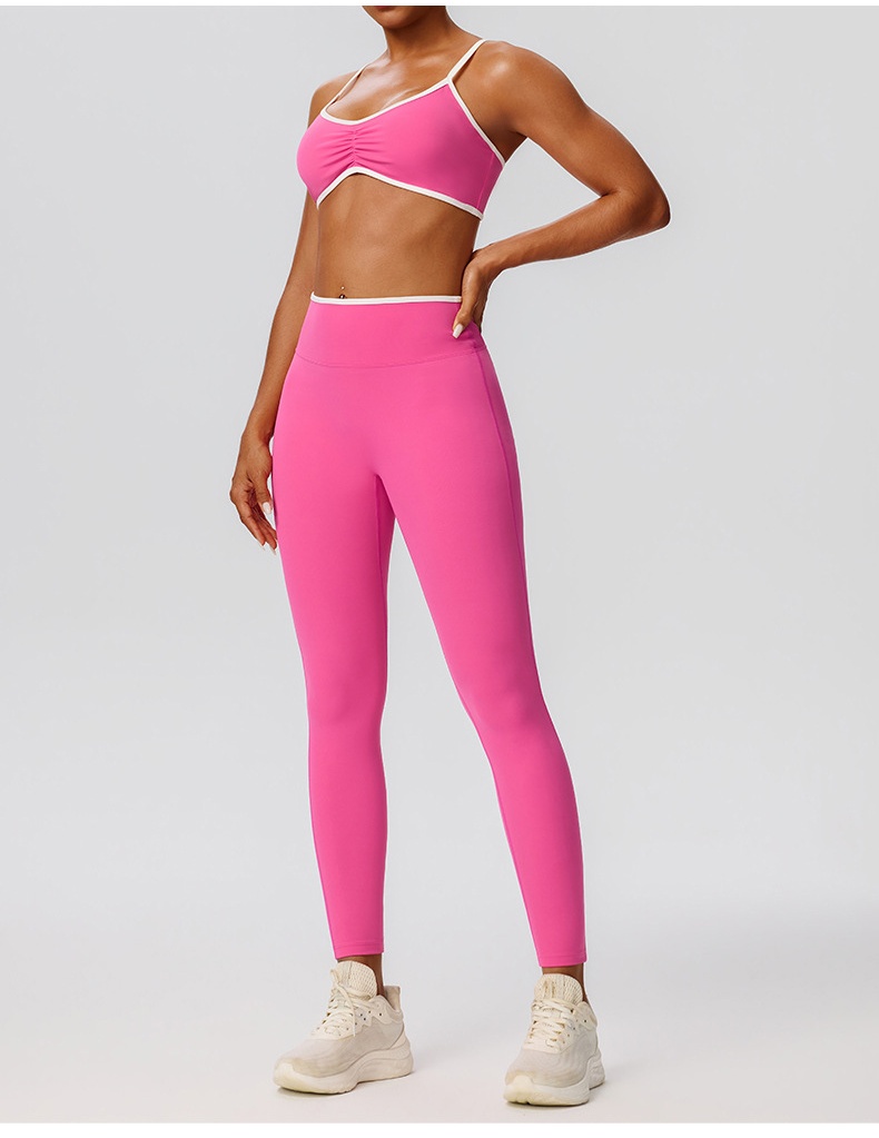Conjunto deportivo de spandex y nailon para mujer, transpirable, de secado rápido, para fitness, yoga y gimnasio. Conjunto casual para mujer FGB52745 52347