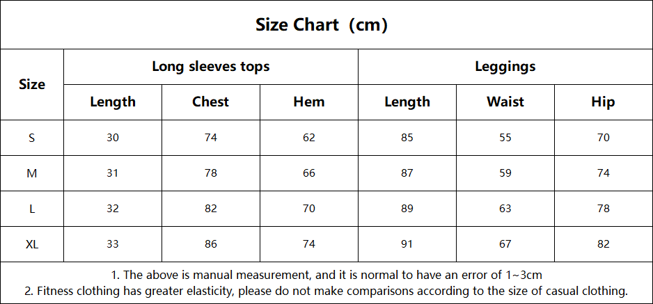 Conjuntos de ropa deportiva para gimnasio, yoga y entrenamiento (2 piezas) para mujer: leggings de manga larga (FGB52546 52347)