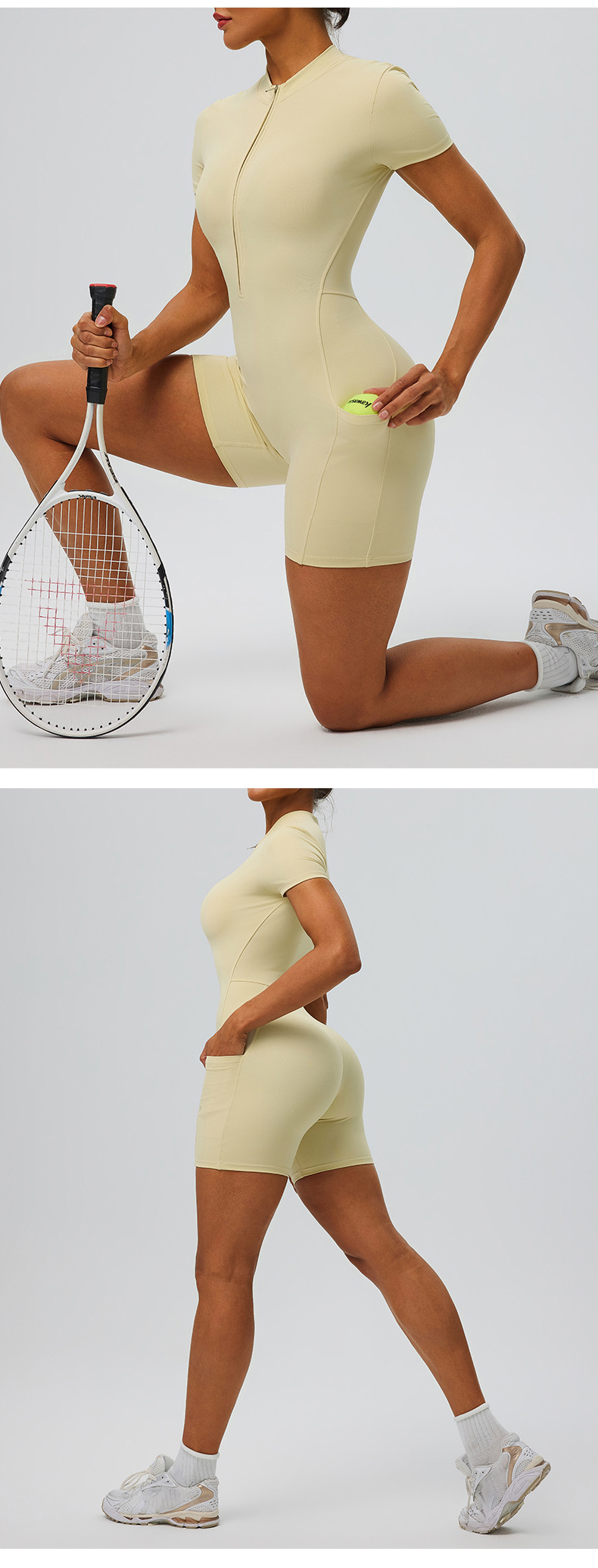 Mono de yoga de control abdominal, alta elasticidad, ropa de gimnasio para mujer, entrenamiento, levantamiento de glúteos, mono de yoga de 1 pieza FGB62202