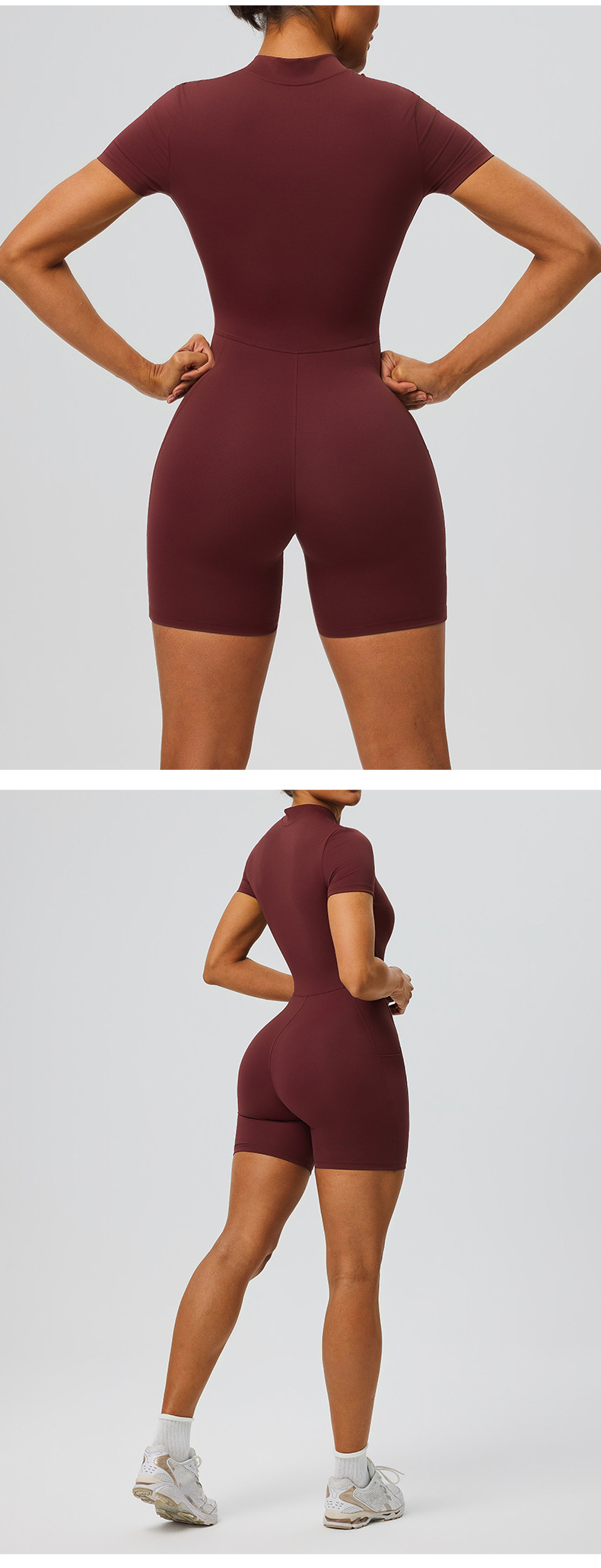 Mono de yoga de control abdominal, alta elasticidad, ropa de gimnasio para mujer, entrenamiento, levantamiento de glúteos, mono de yoga de 1 pieza FGB62202