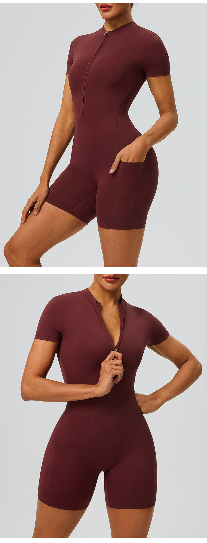 Mono de yoga de control abdominal, alta elasticidad, ropa de gimnasio para mujer, entrenamiento, levantamiento de glúteos, mono de yoga de 1 pieza FGB62202