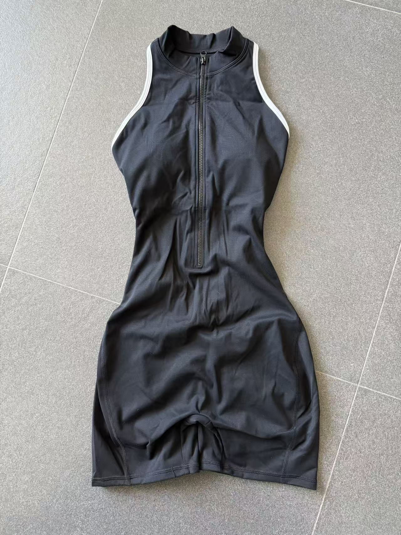 Mono de una pieza, conjunto de entrenamiento de alta intensidad para primavera, con cremallera, ideal para gimnasio y fitness (FGB2601)