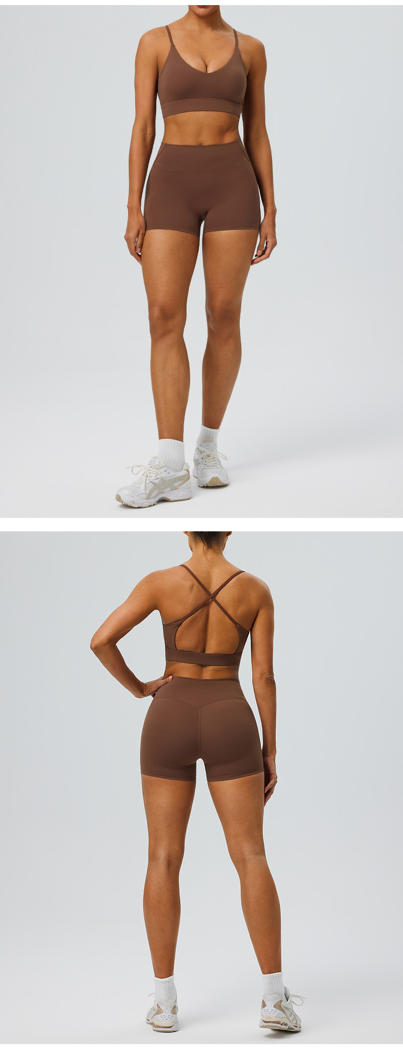 Nuevo conjunto de yoga transpirable hecho a medida para mujer, el más vendido, color liso, conjunto de yoga para mujer, hecho con el mejor material, conjuntos de yoga FGB52749 52461