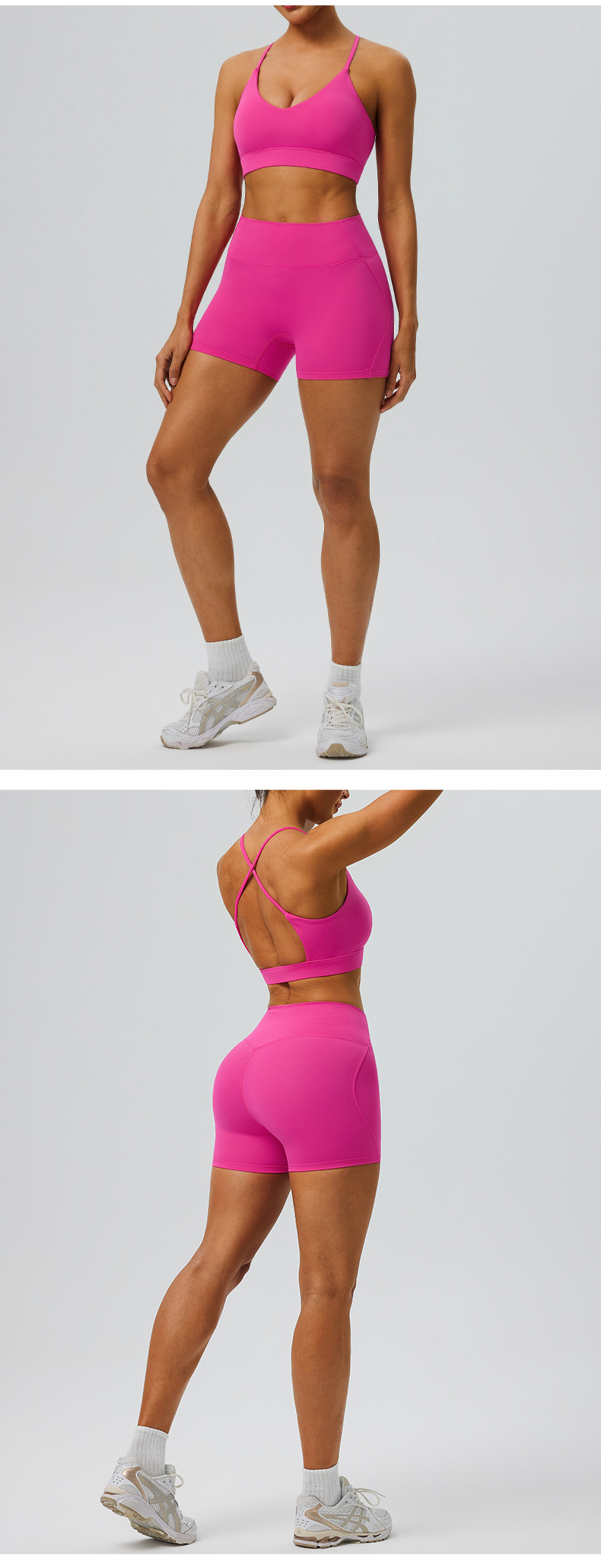 Nuevo conjunto de yoga transpirable hecho a medida para mujer, el más vendido, color liso, conjunto de yoga para mujer, hecho con el mejor material, conjuntos de yoga FGB52749 52461