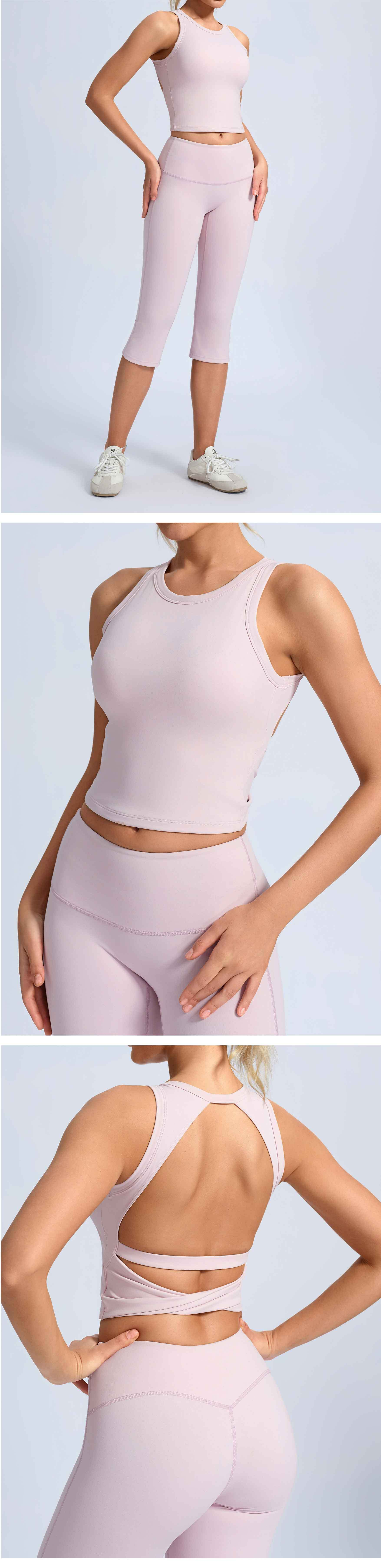 Conjuntos de yoga de 2 piezas: leggings de yoga para mujer, tops de fitness, mallas de yoga y sujetador deportivo FGBWX5958 DK5913