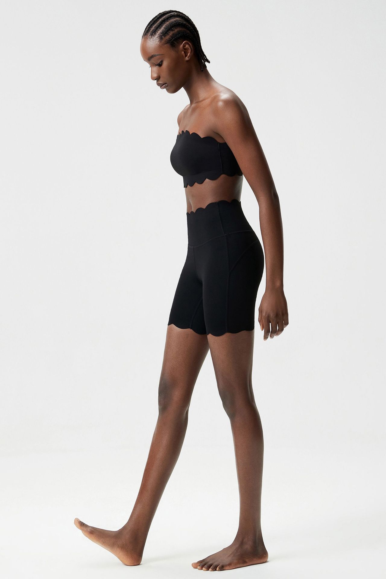 Conjunto de ropa deportiva para mujer, liso, de secado rápido, transpirable, para yoga, gimnasio, con shorts y sujetador deportivo FGBYB608 LPH456